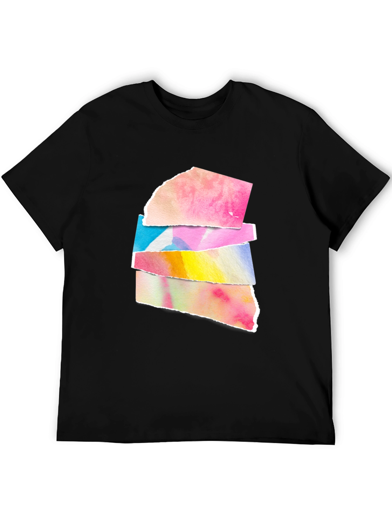Abstract Watercolor Black T-Shirt