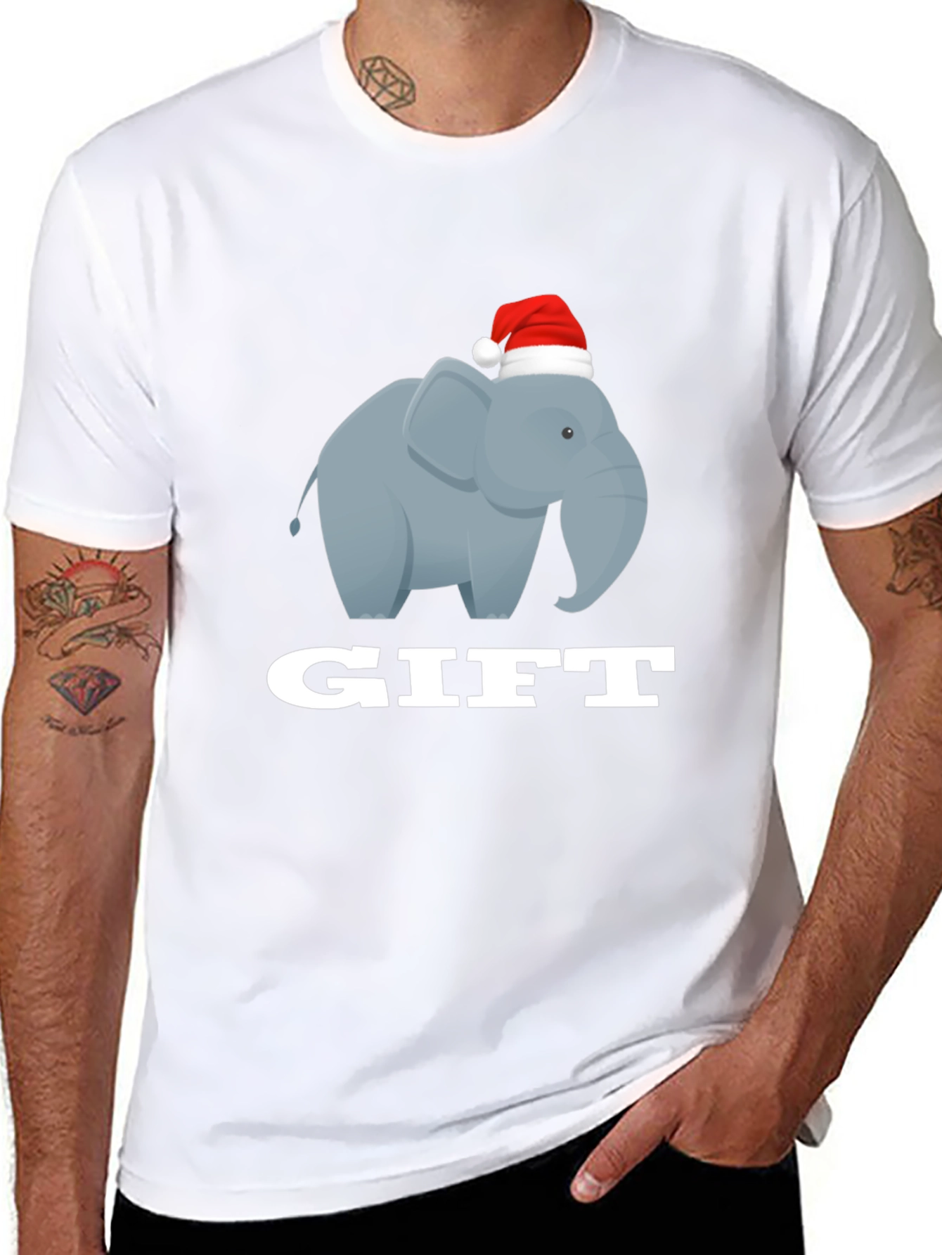 Elephant Gift Holiday T-Shirt