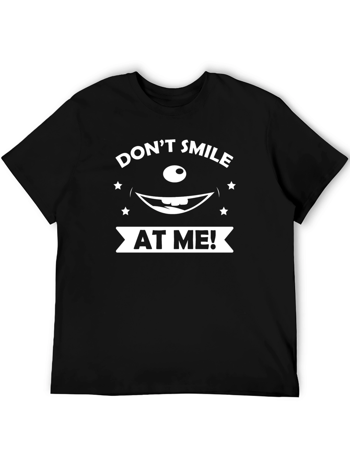Dont Smile At Me Graphic Black T-Shirt