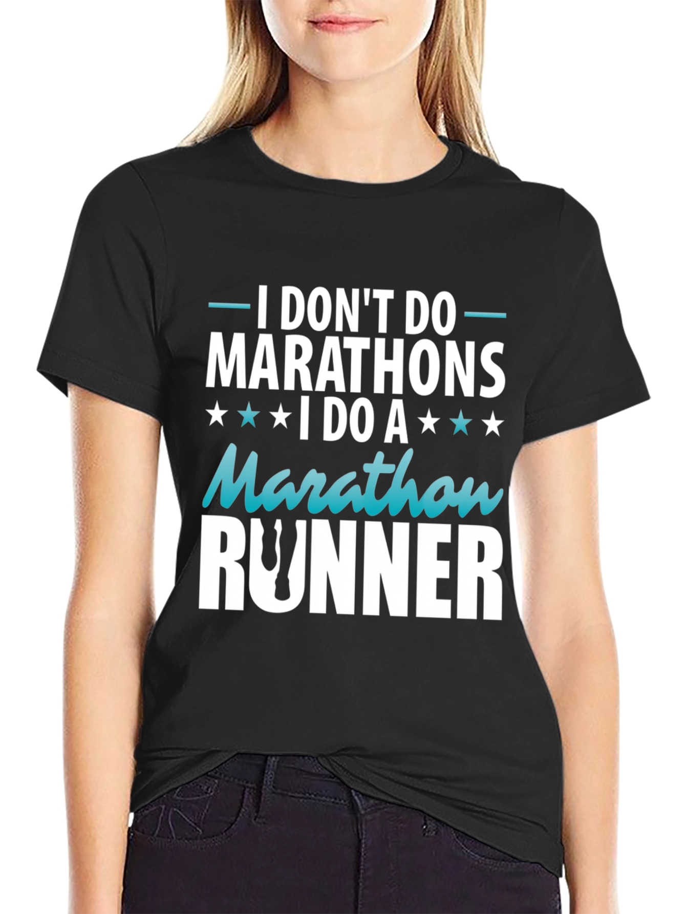 Marathon Runner Graphic T-Shirt Running Tee