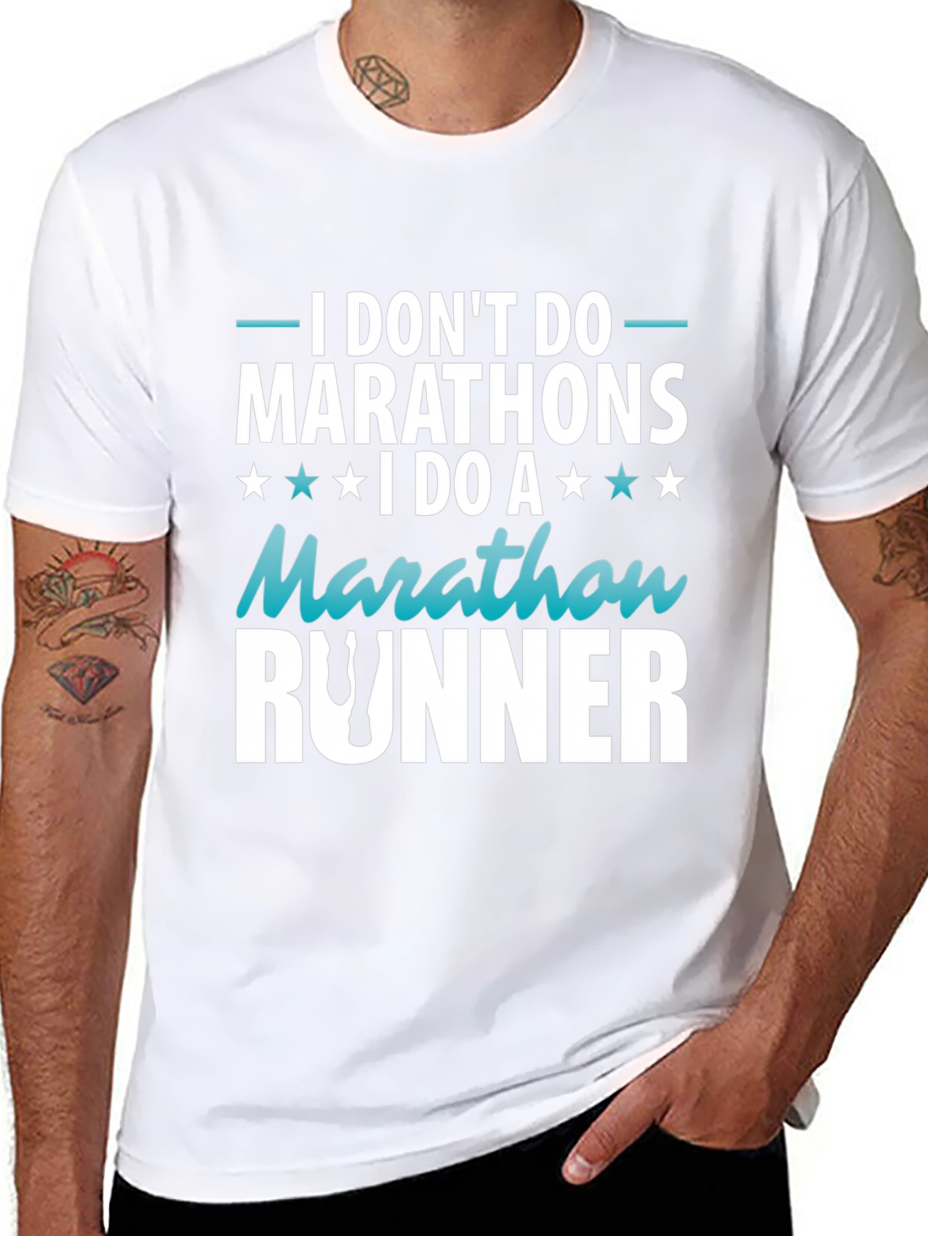 Marathon Runner Graphic T-Shirt Running Tee