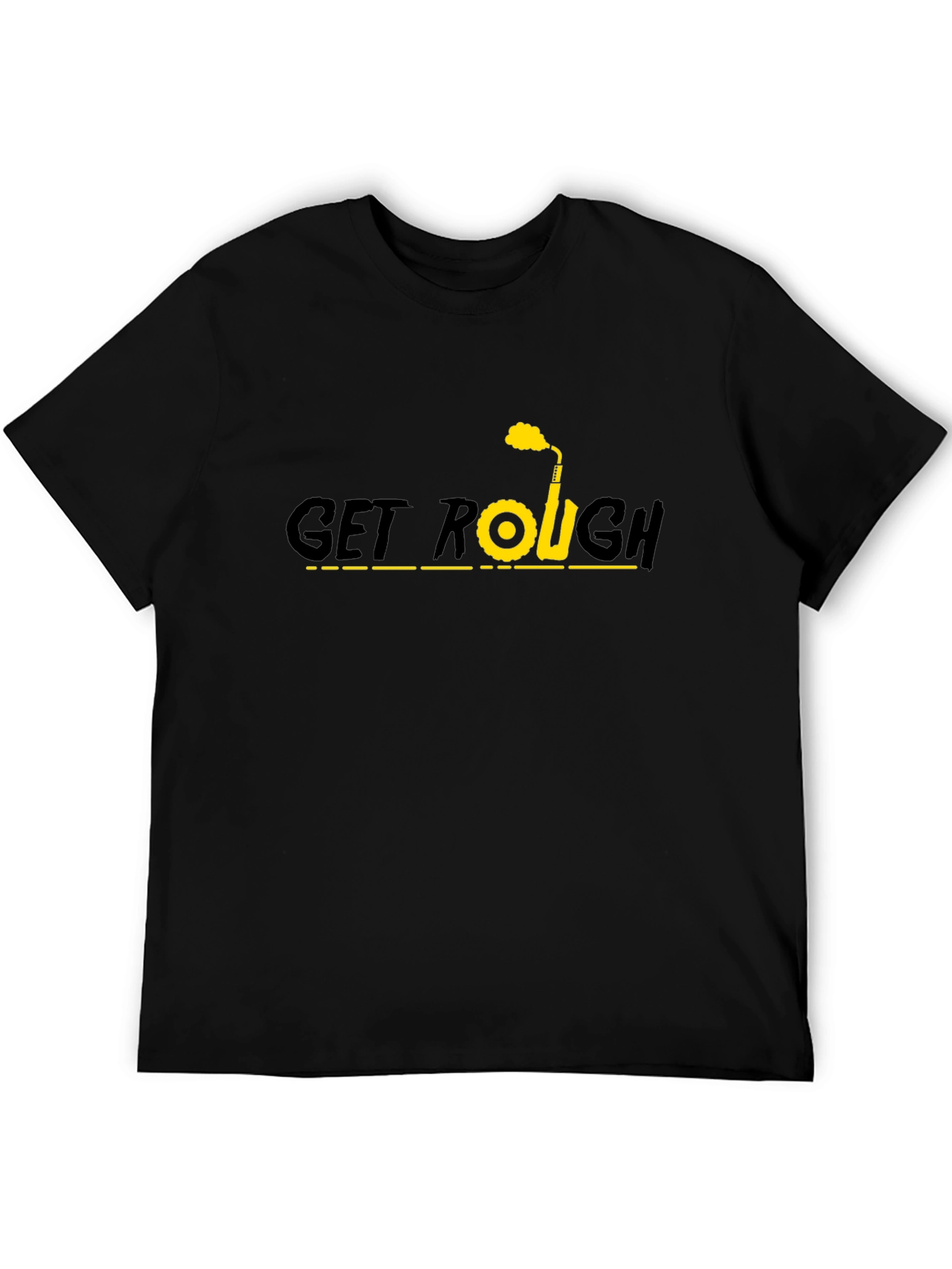 Get Rough Graphic T-Shirt - Black Cotton Tee