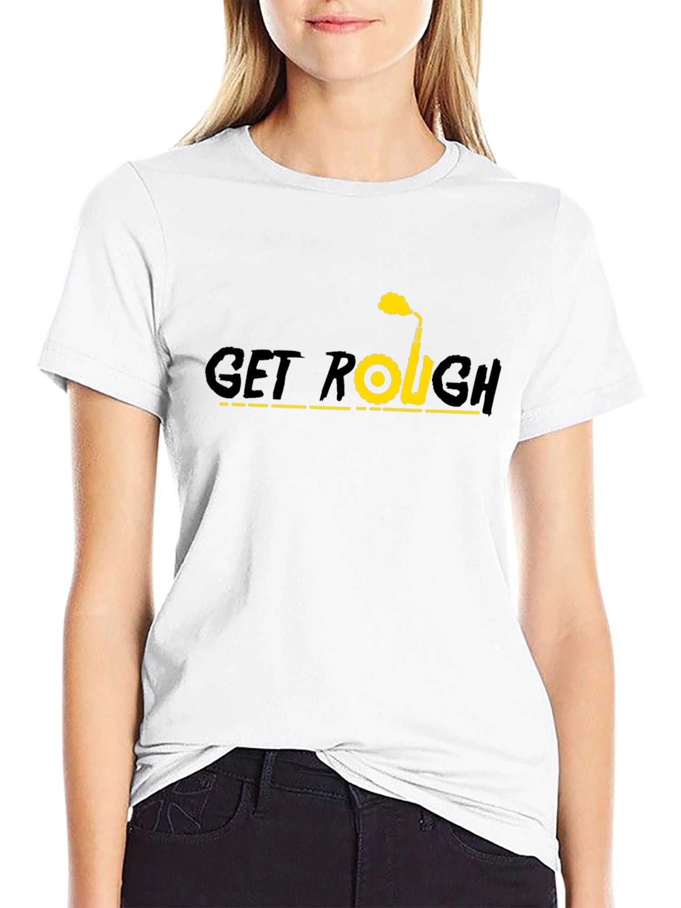 Get Rough Graphic T-Shirt - Black Cotton Tee
