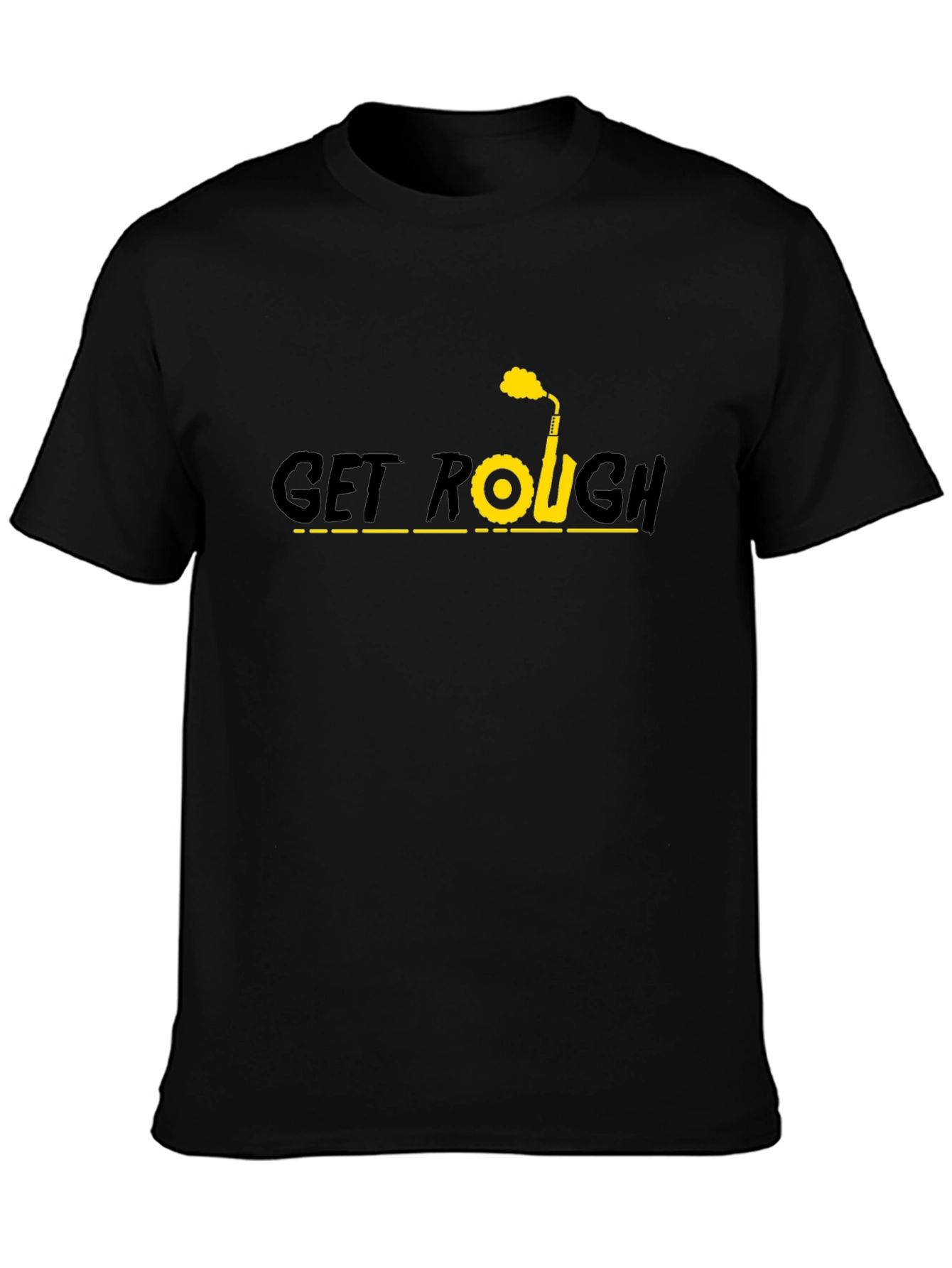 Get Rough Graphic T-Shirt - Black Cotton Tee