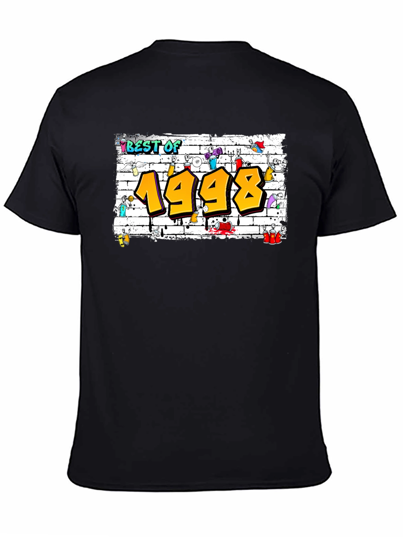 Best of 1998 Graffiti Style Black T-Shirt