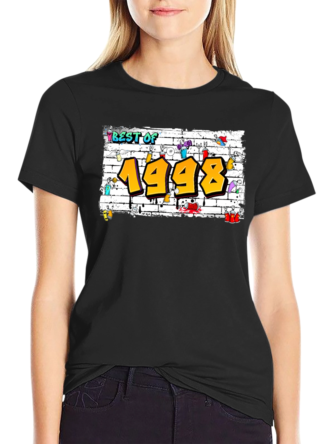 Best of 1998 Graffiti Style Black T-Shirt