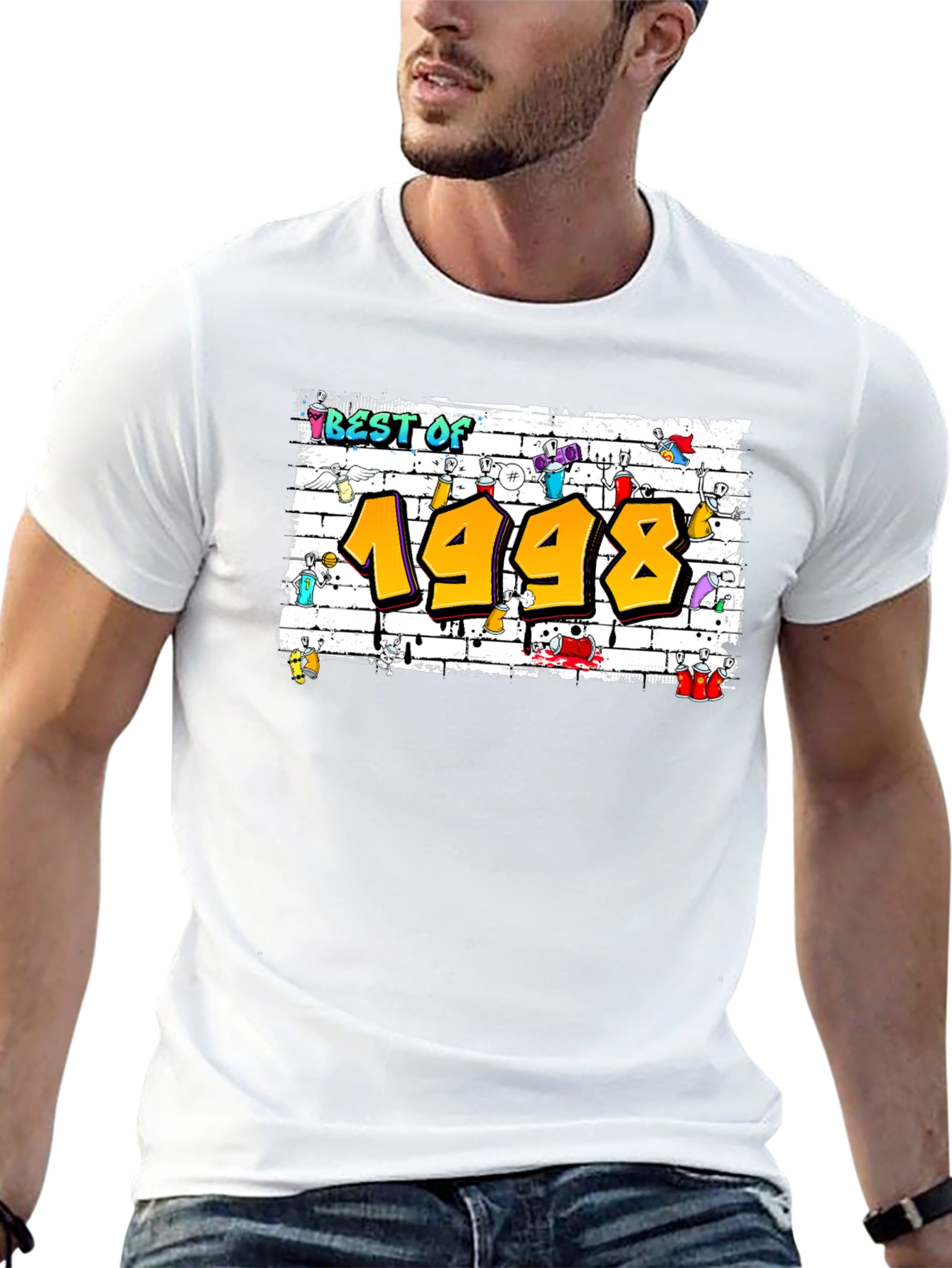 Best of 1998 Graffiti Style Black T-Shirt