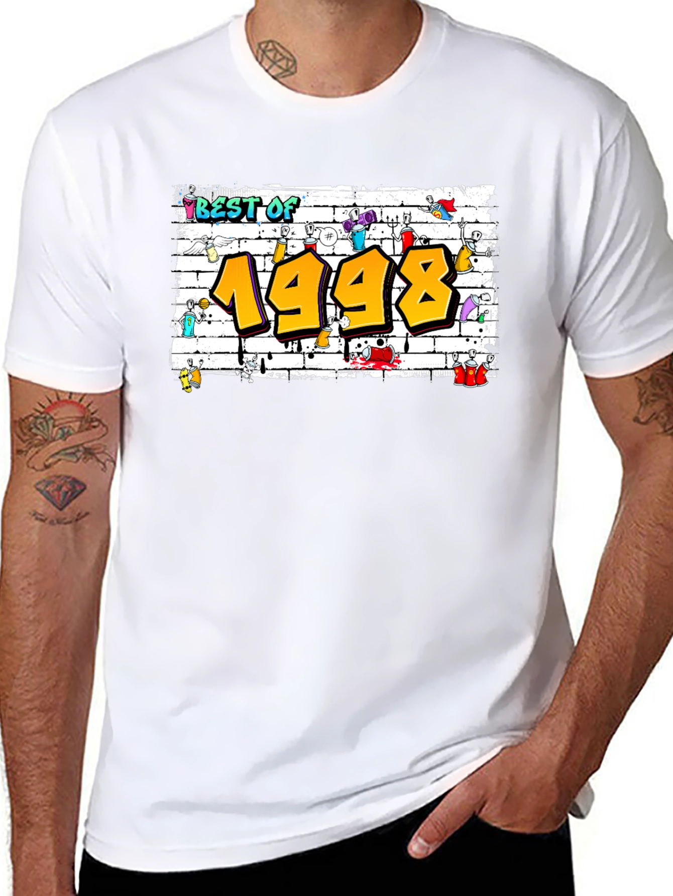 Best of 1998 Graffiti Style Black T-Shirt