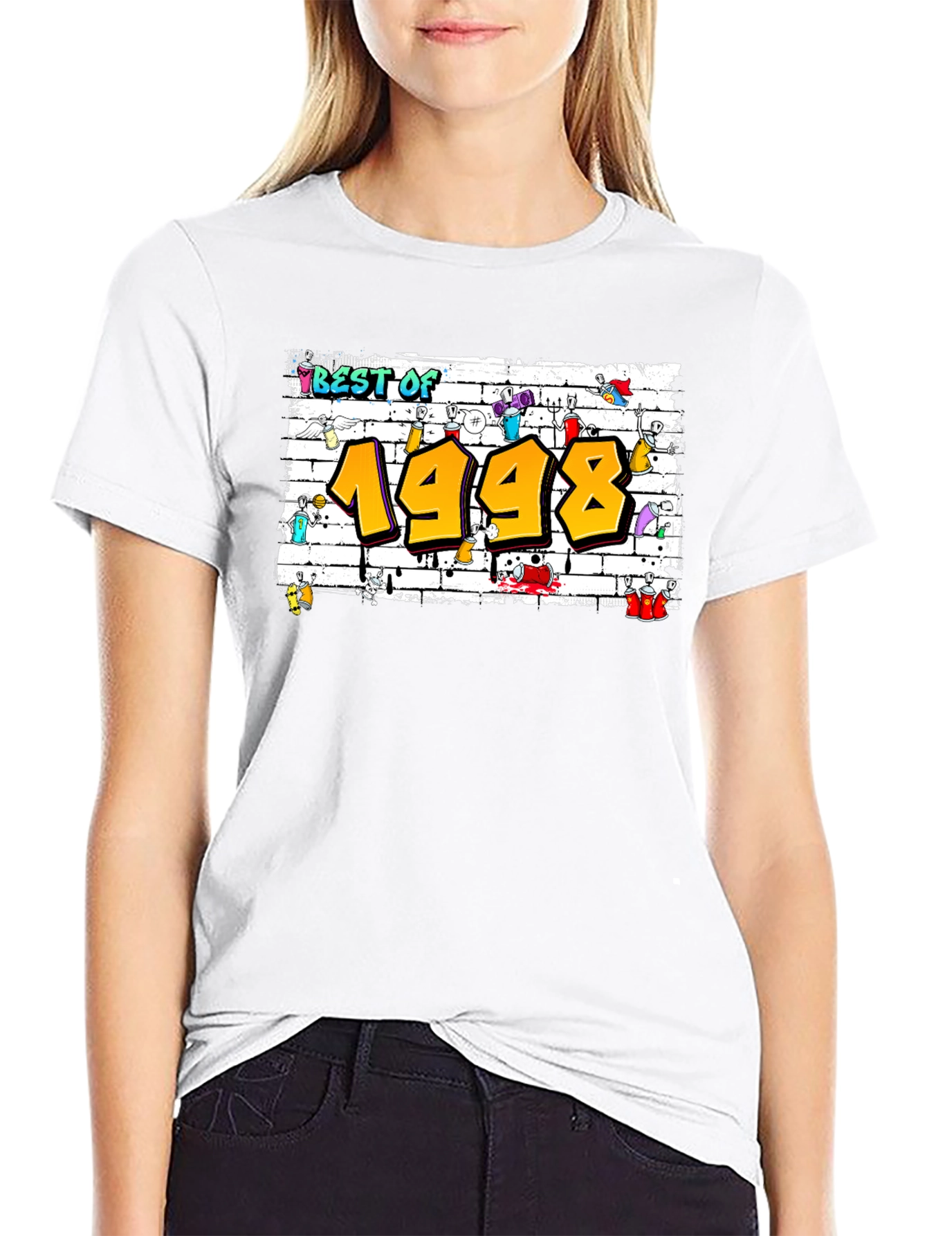 Best of 1998 Graffiti Style Black T-Shirt