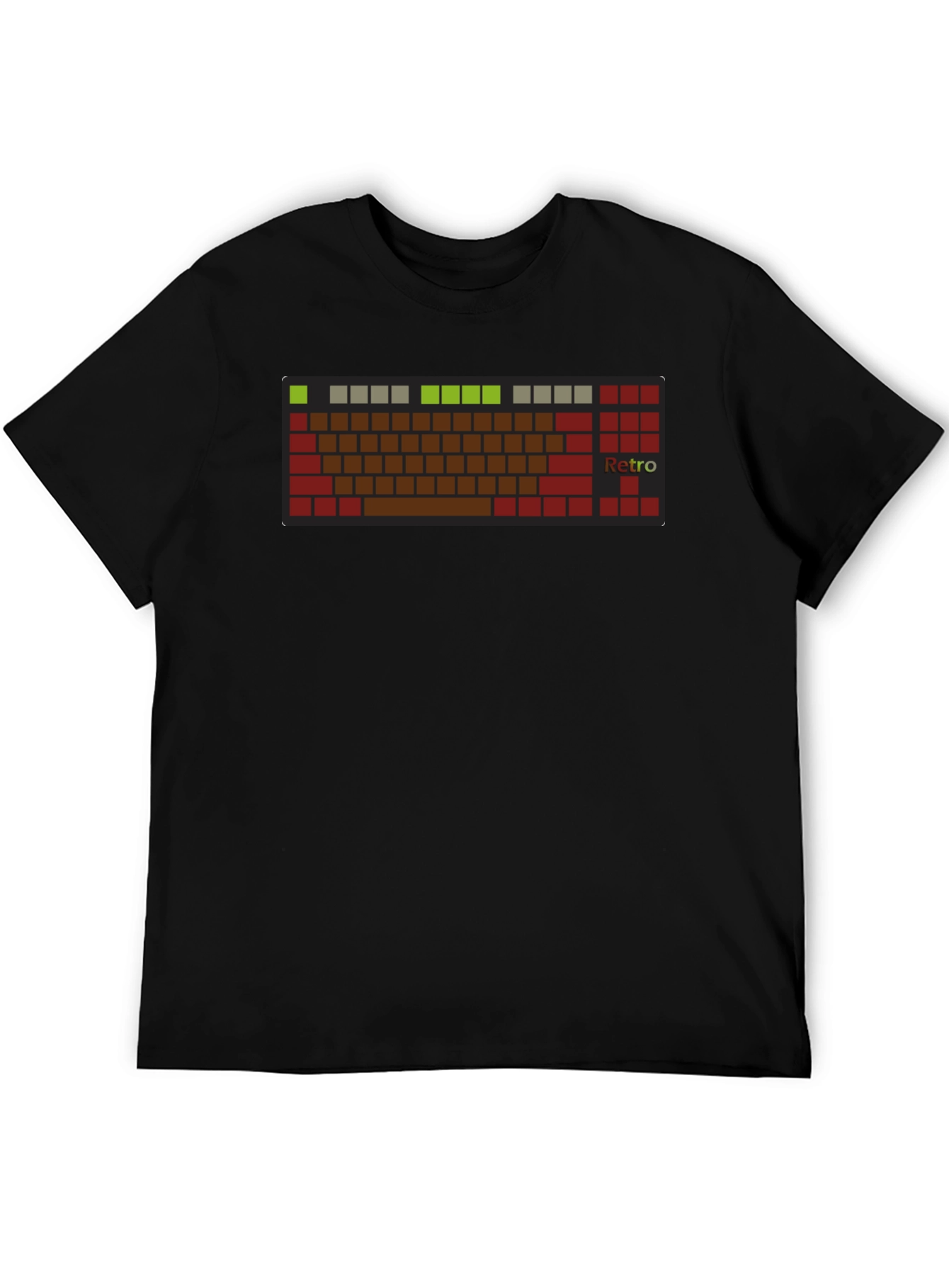 Retro Keyboard T-Shirt - Black Tee