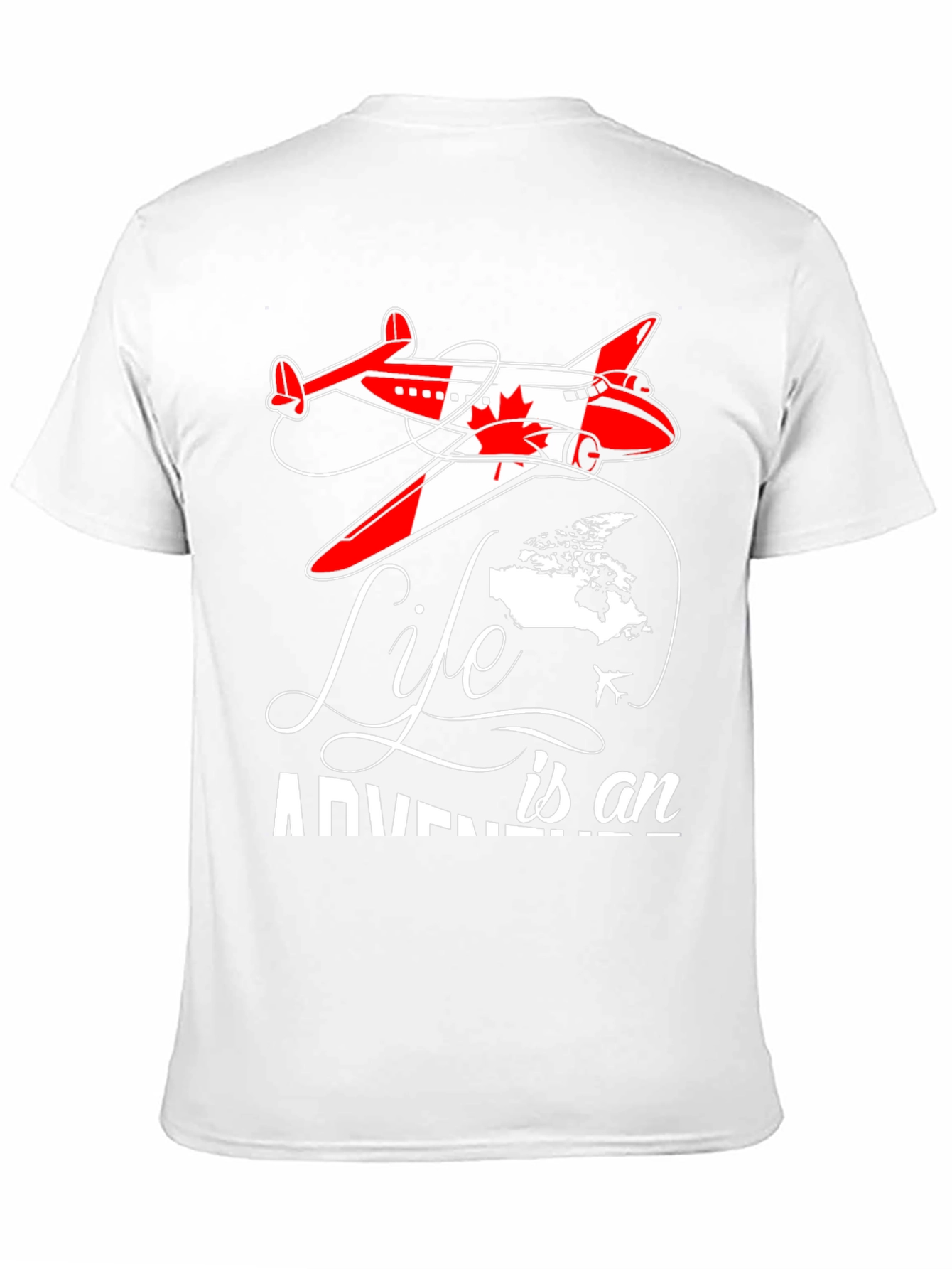 Life is an Adventure Canada Airplane Graphic T-Shirt