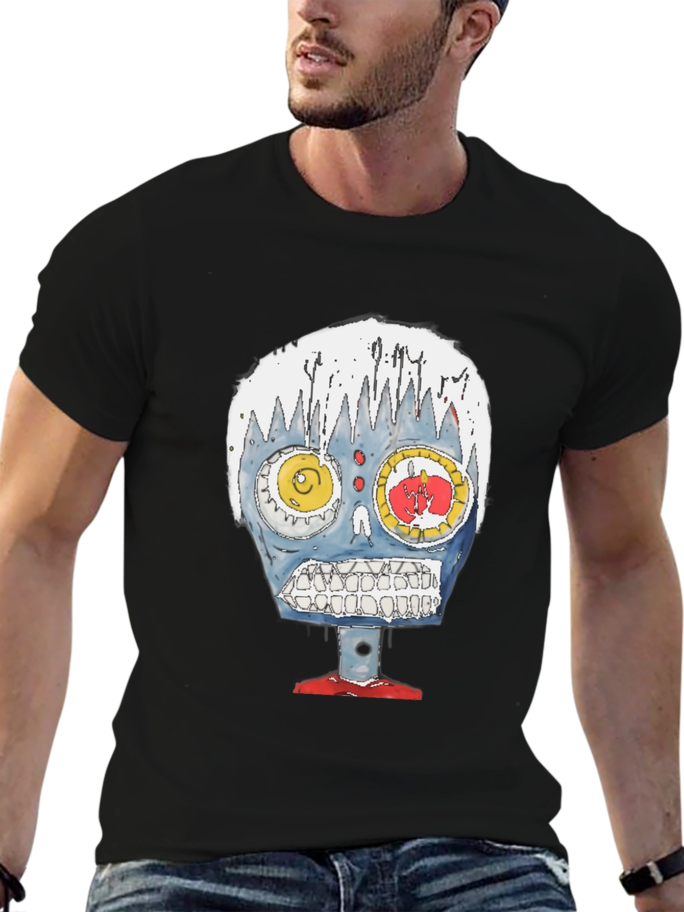 Unique Graphic Print Tee