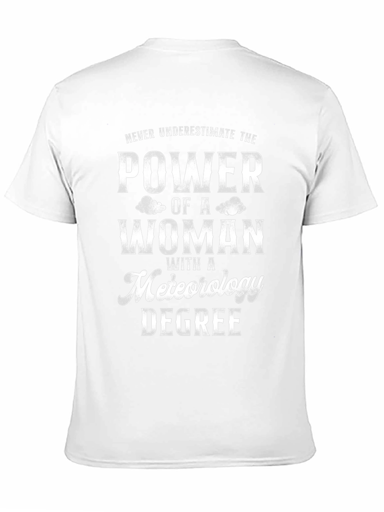 Meteorology Degree Woman Power Black T-Shirt