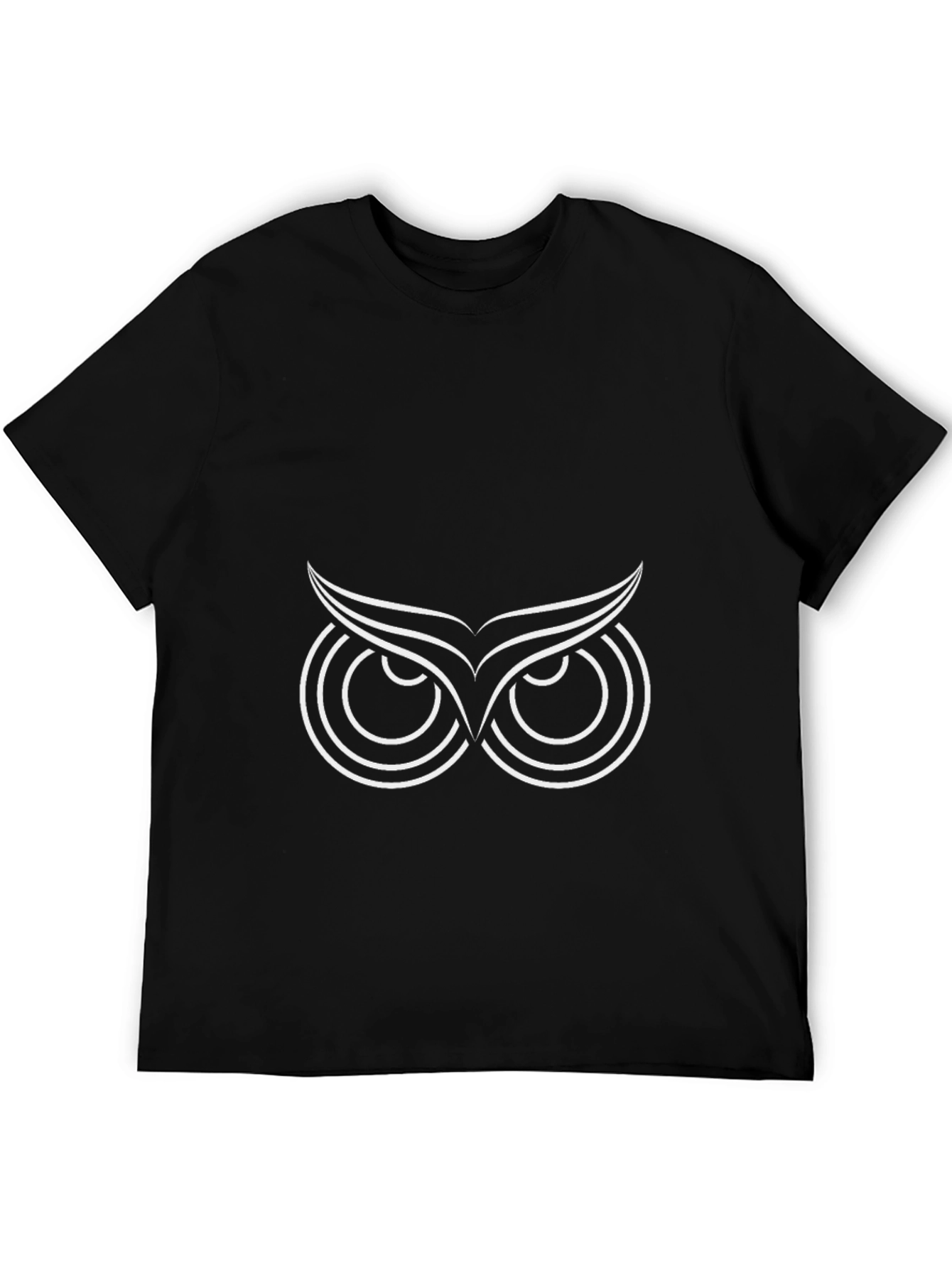 Owl Eyes Graphic Tee - Stylish Black Cotton T-Shirt