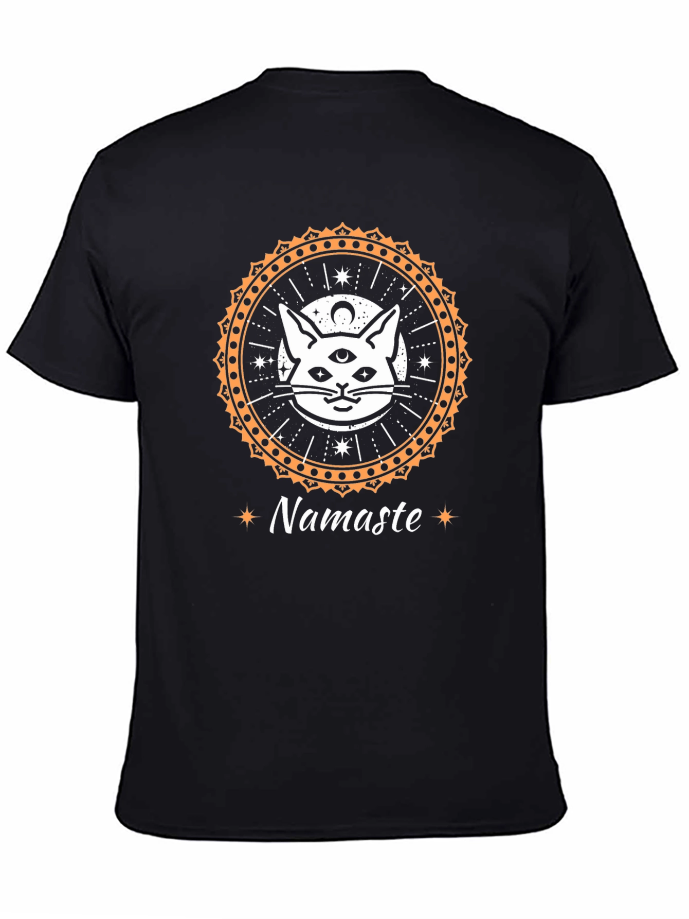 Namaste Cat Graphic Tee - Yoga Meditation Shirt