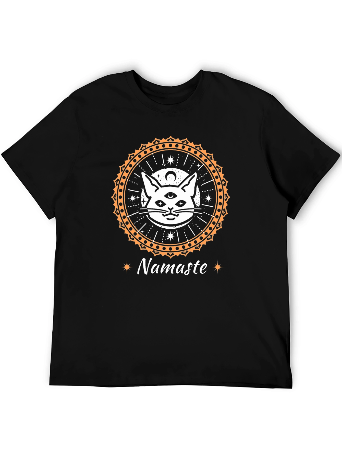 Namaste Cat Graphic Tee - Yoga Meditation Shirt