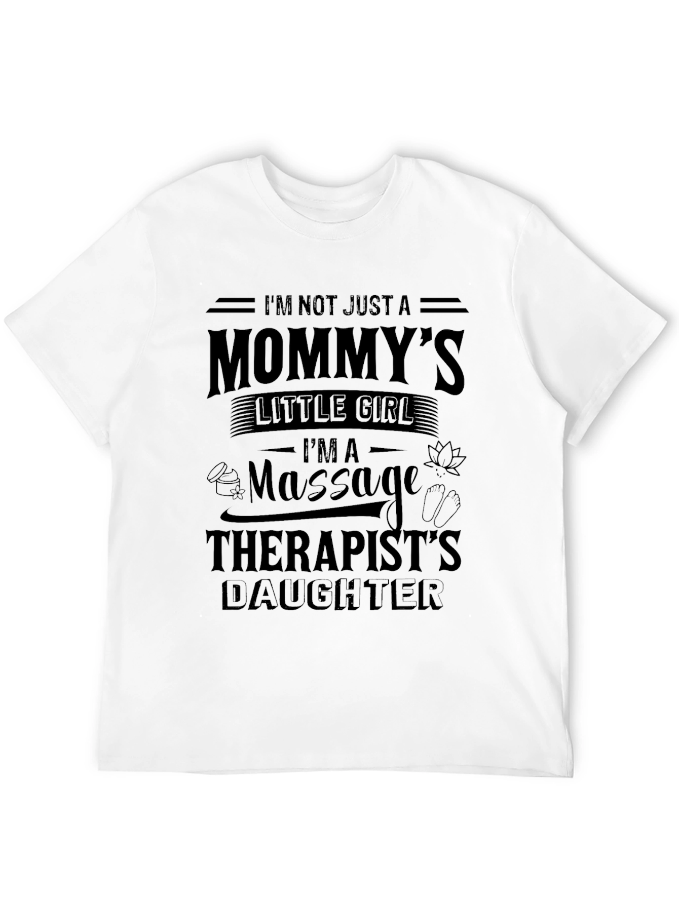 Mommys Little Girl Massage Therapist Daughter Black T-Shirt