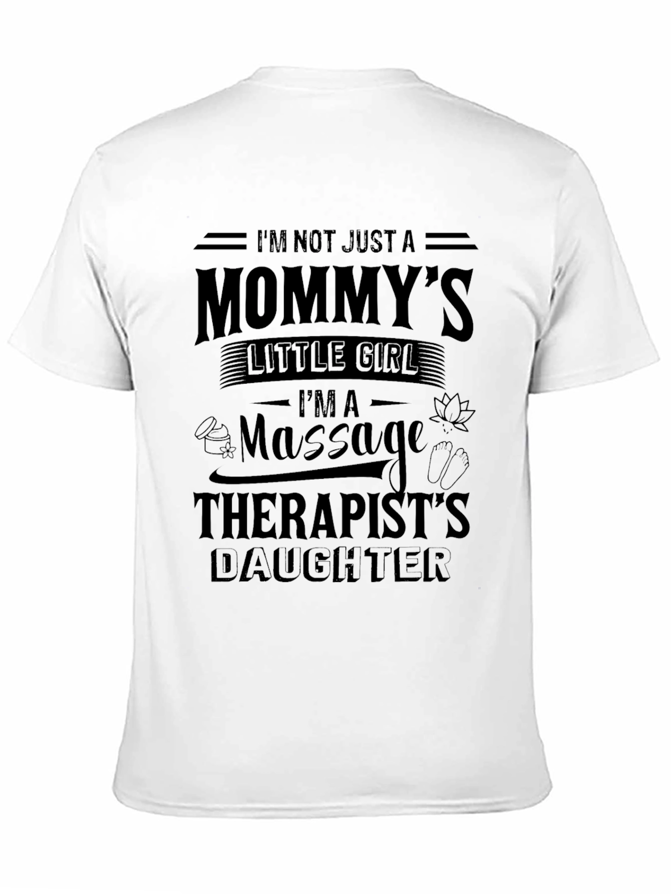 Mommys Little Girl Massage Therapist Daughter Black T-Shirt