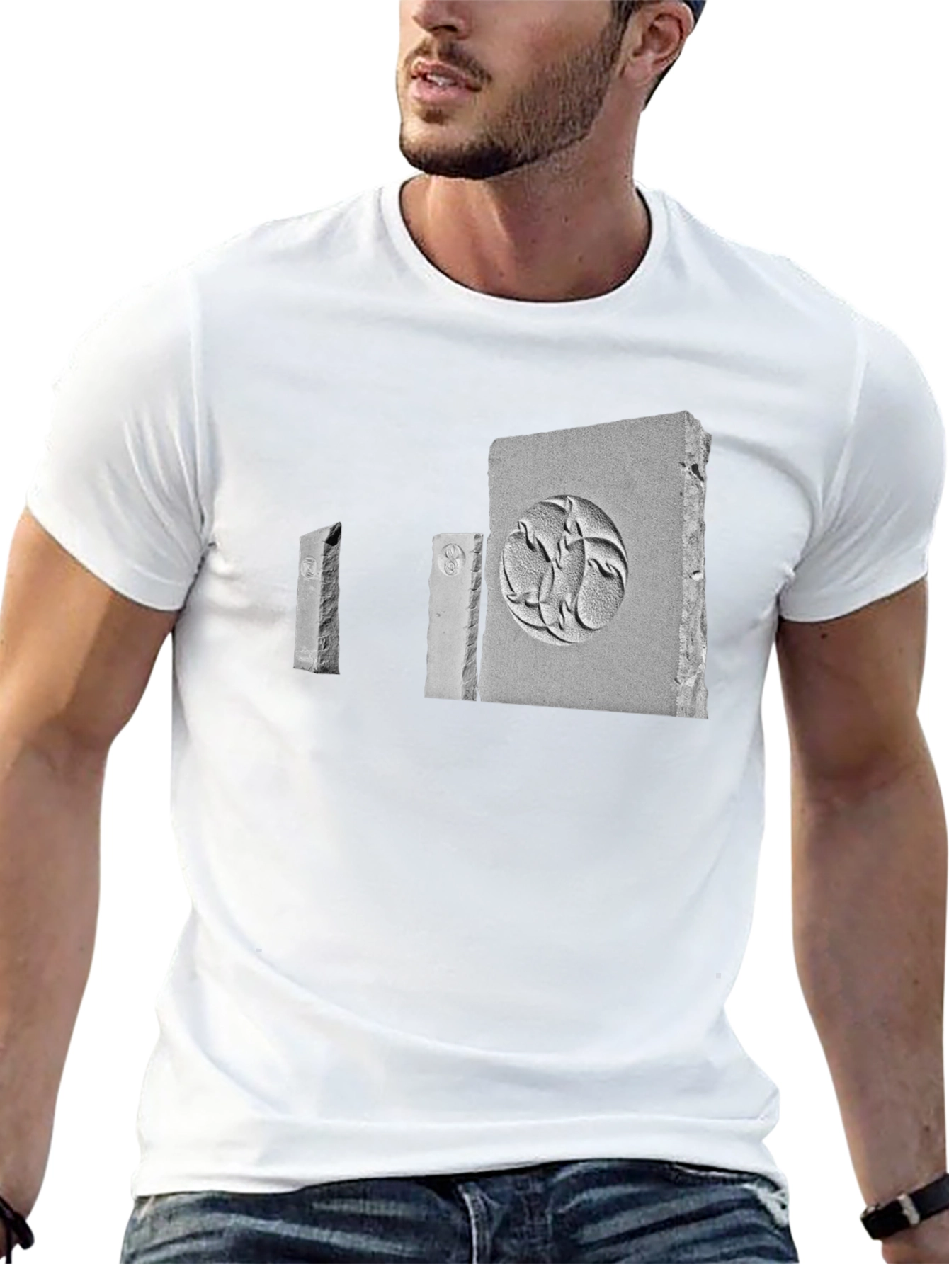 Monolith Graphic Tee - Modern Black Cotton T-Shirt