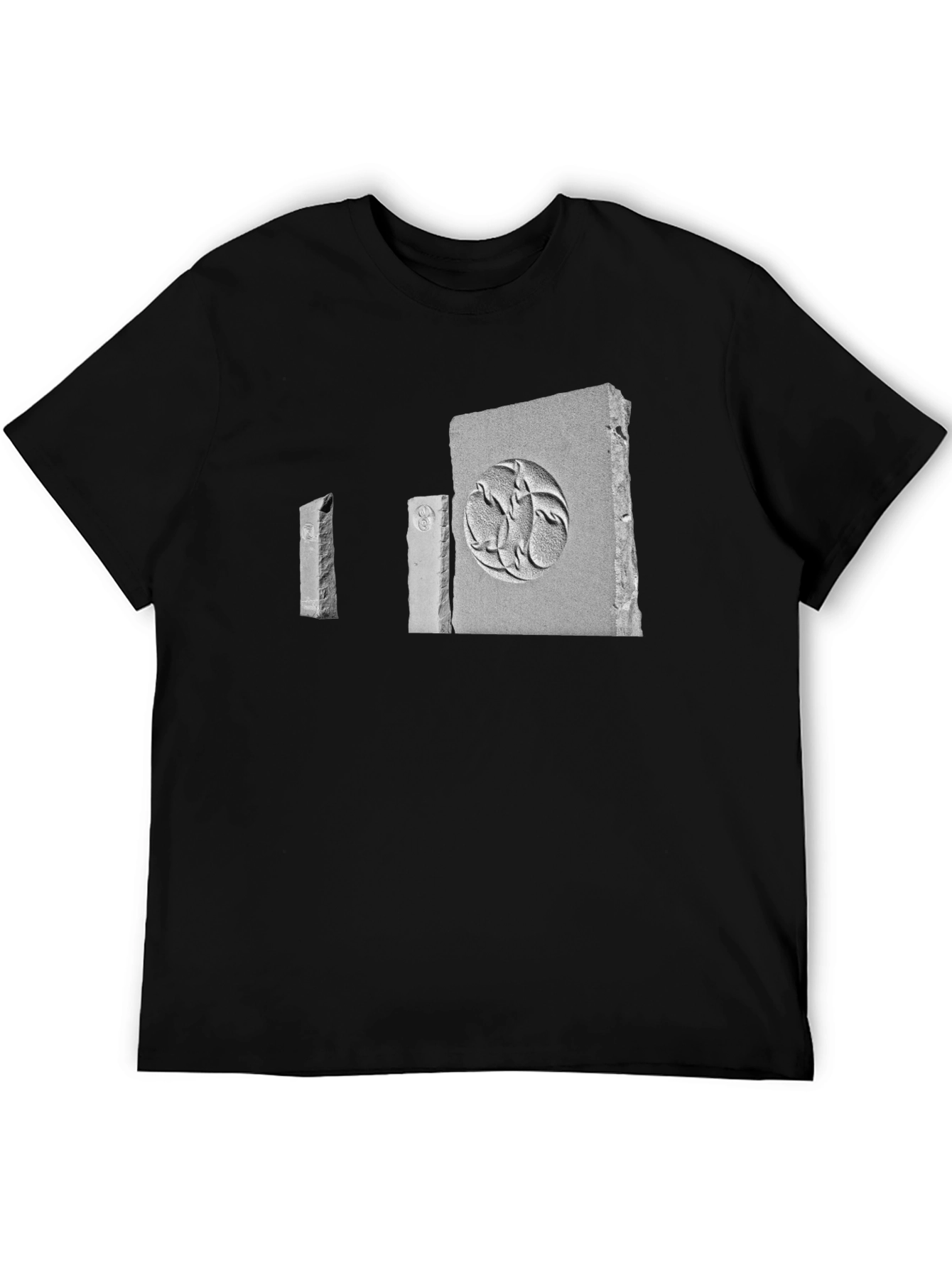 Monolith Graphic Tee - Modern Black Cotton T-Shirt