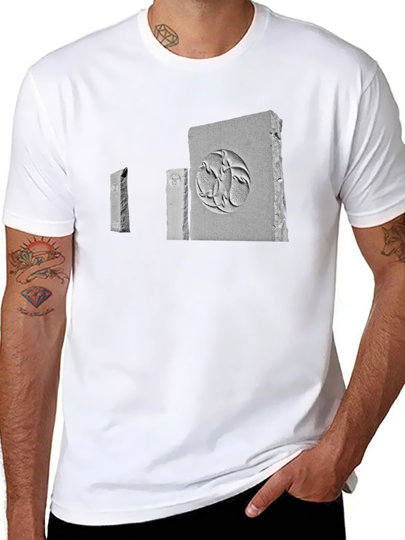 Monolith Graphic Tee - Modern Black Cotton T-Shirt