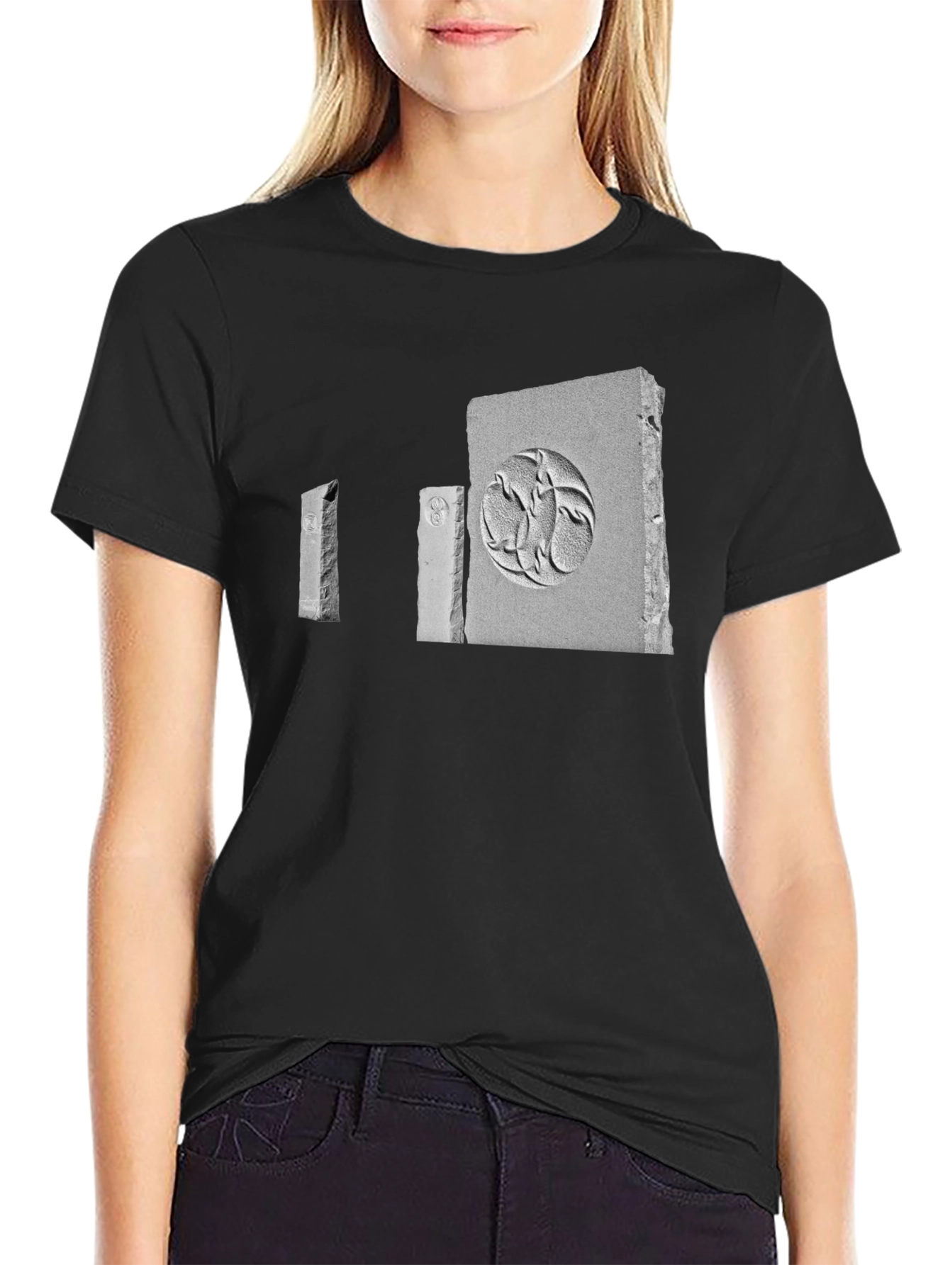 Monolith Graphic Tee - Modern Black Cotton T-Shirt
