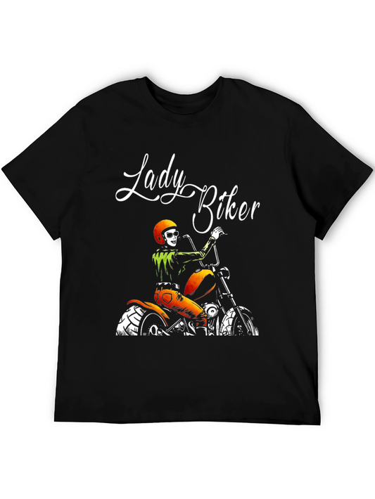 Lady Biker Graphic Tee - Ride in Style
