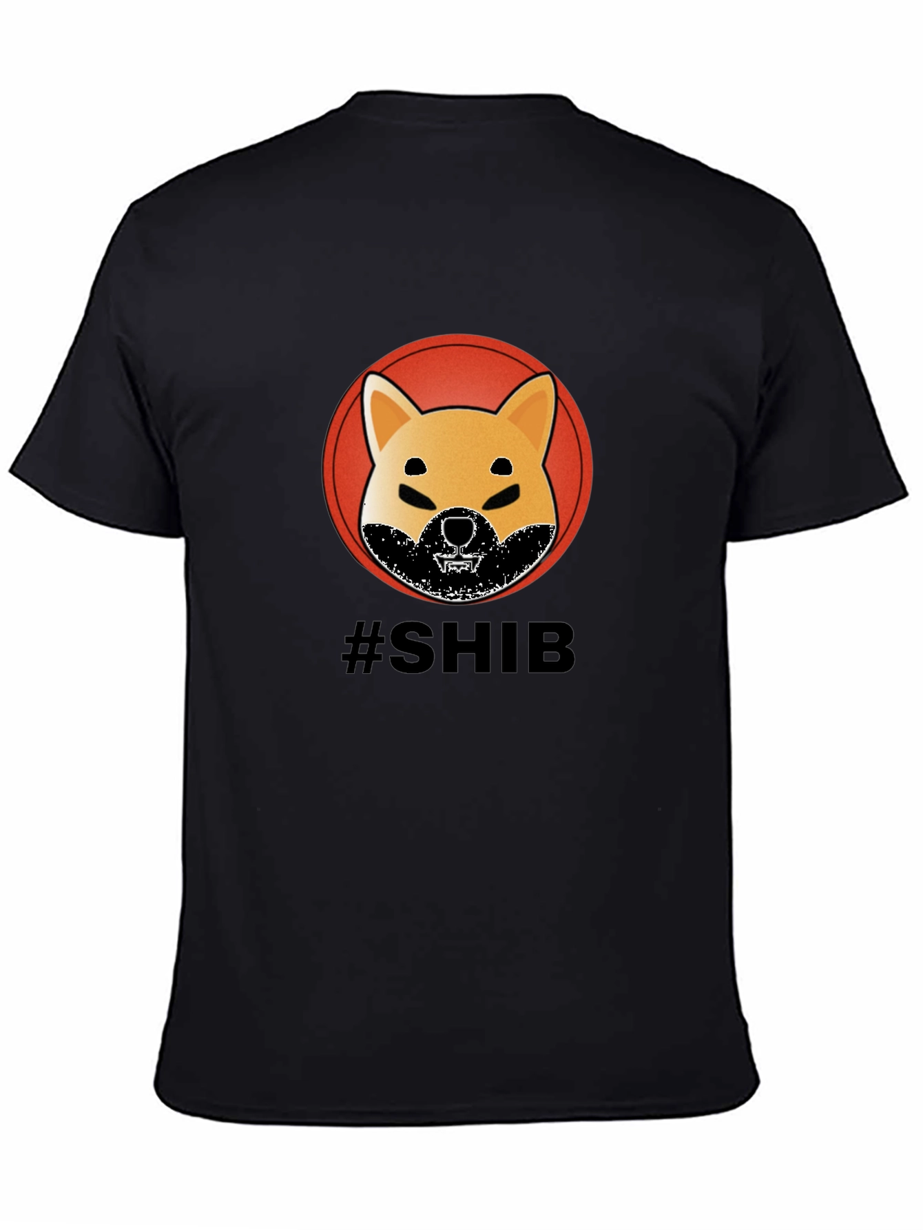 Mens Black SHIB T-Shirt - Crypto Doge