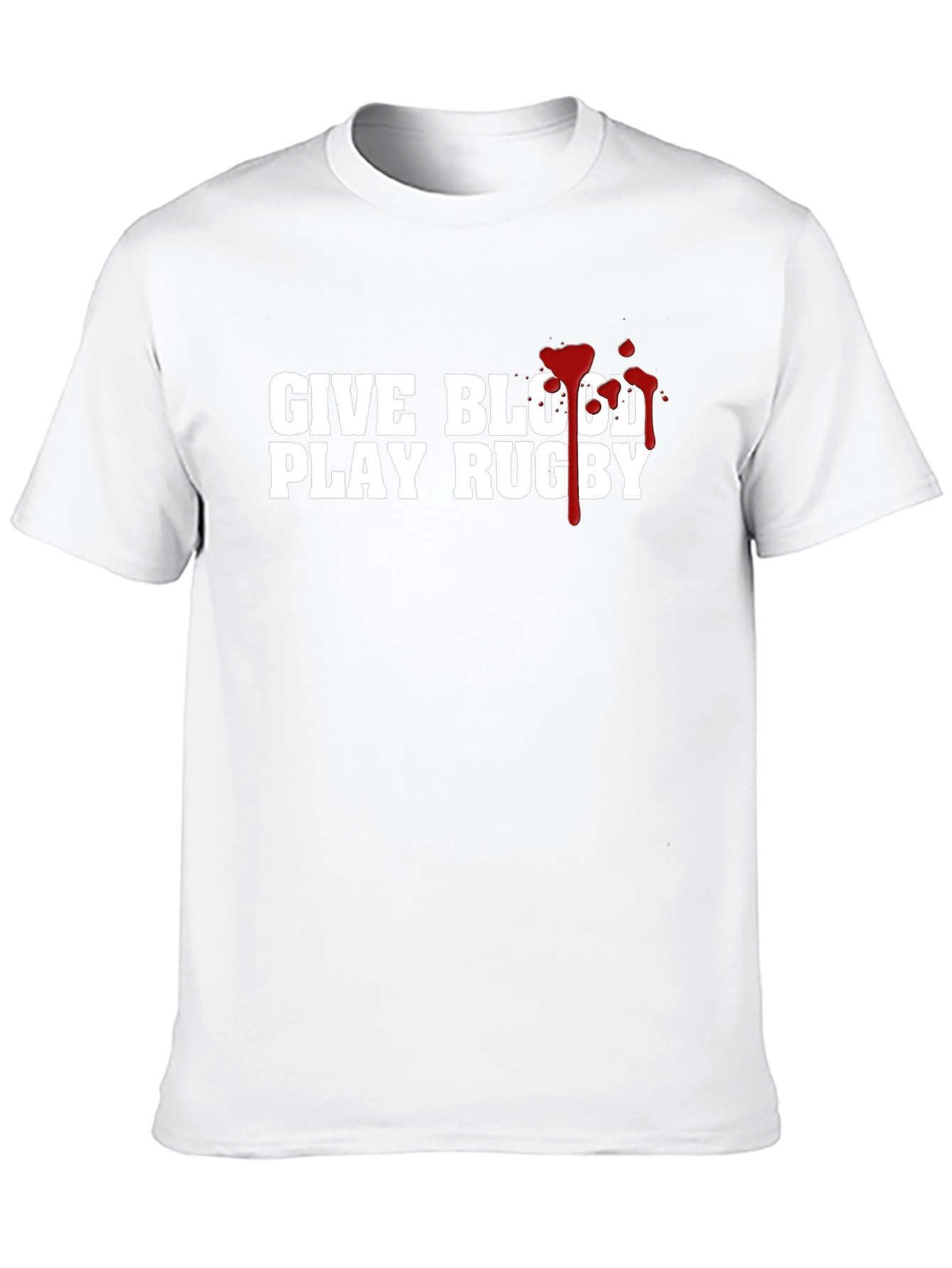 Give Blood Play Rugby Tee - Black Cotton T-Shirt