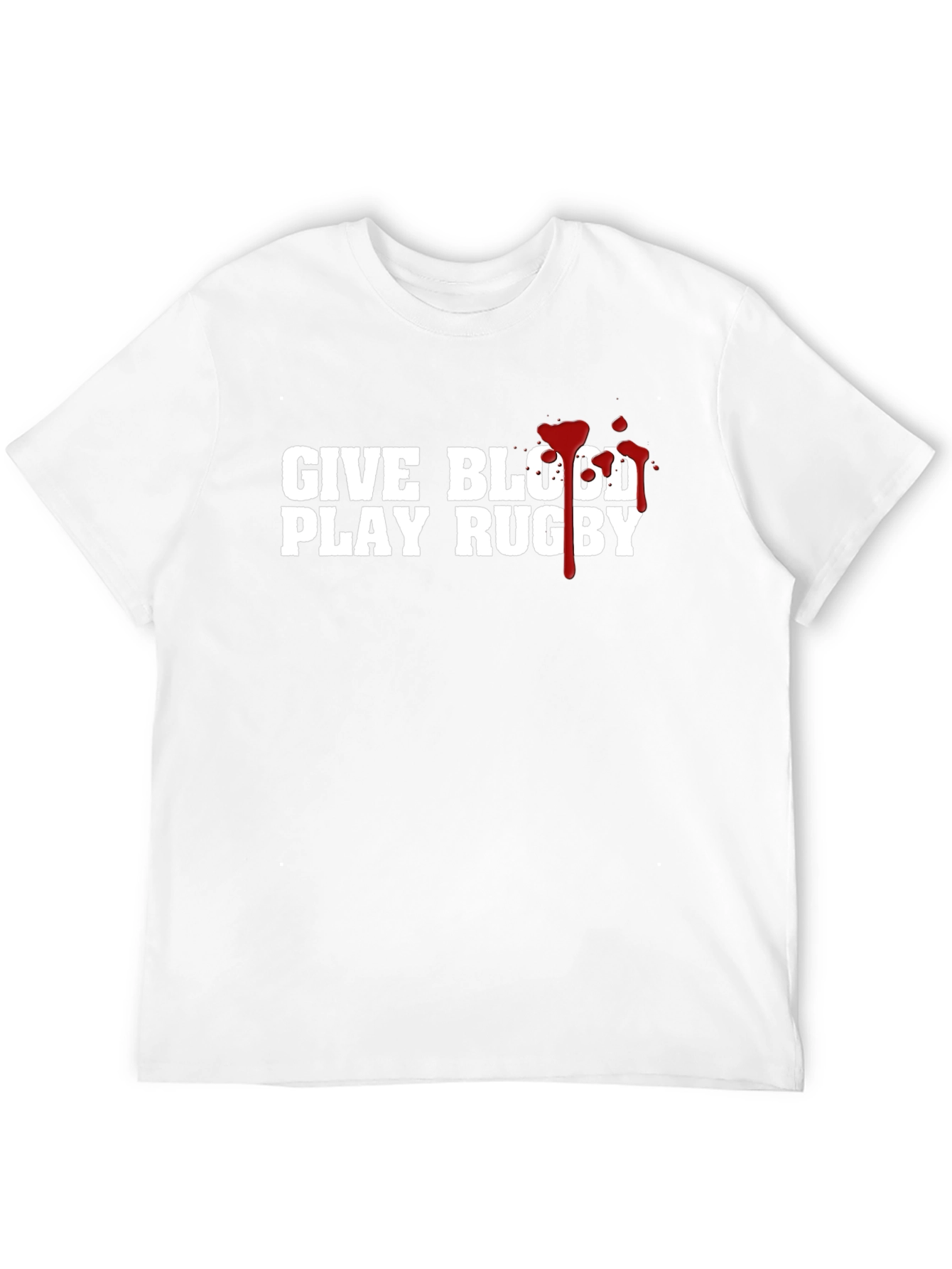 Give Blood Play Rugby Tee - Black Cotton T-Shirt