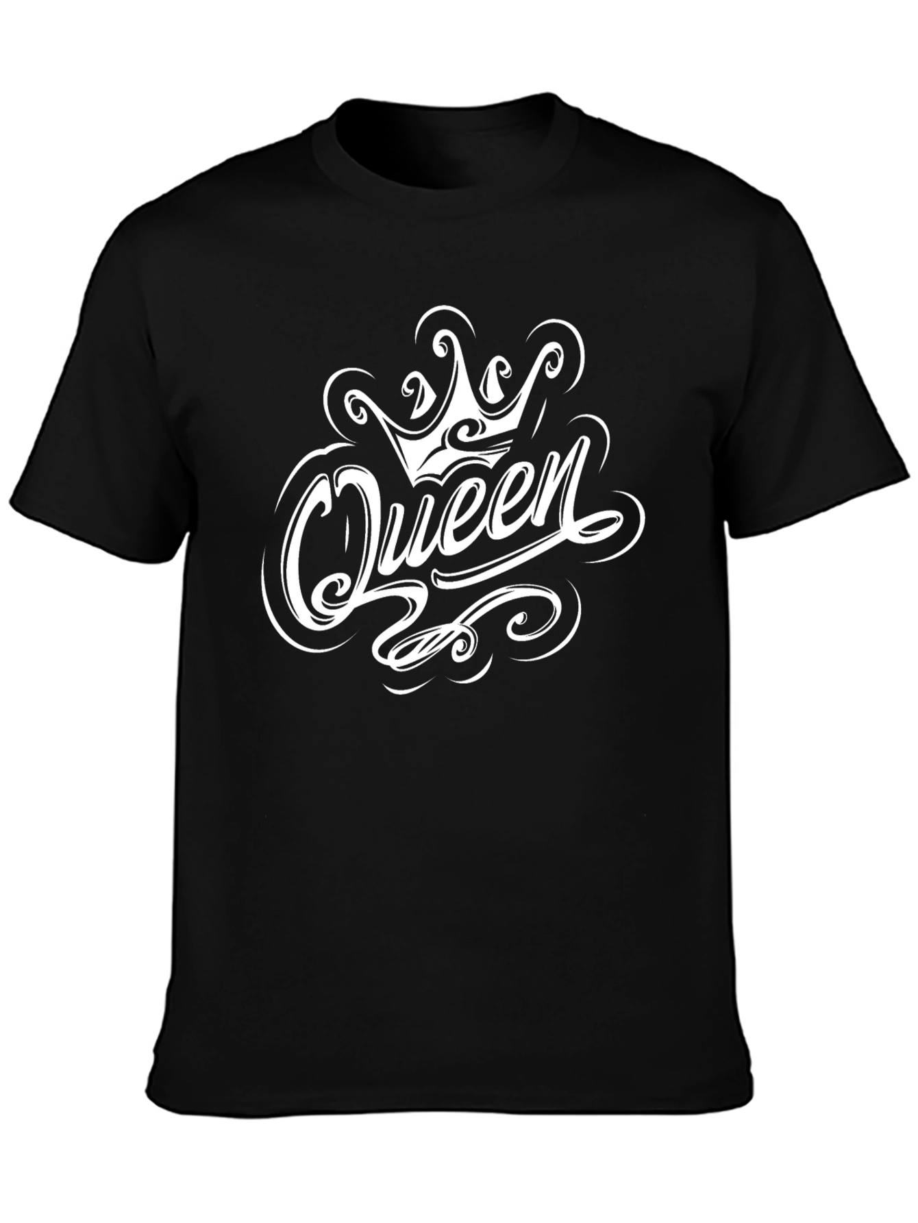 Queen Graphic Print Black T-Shirt