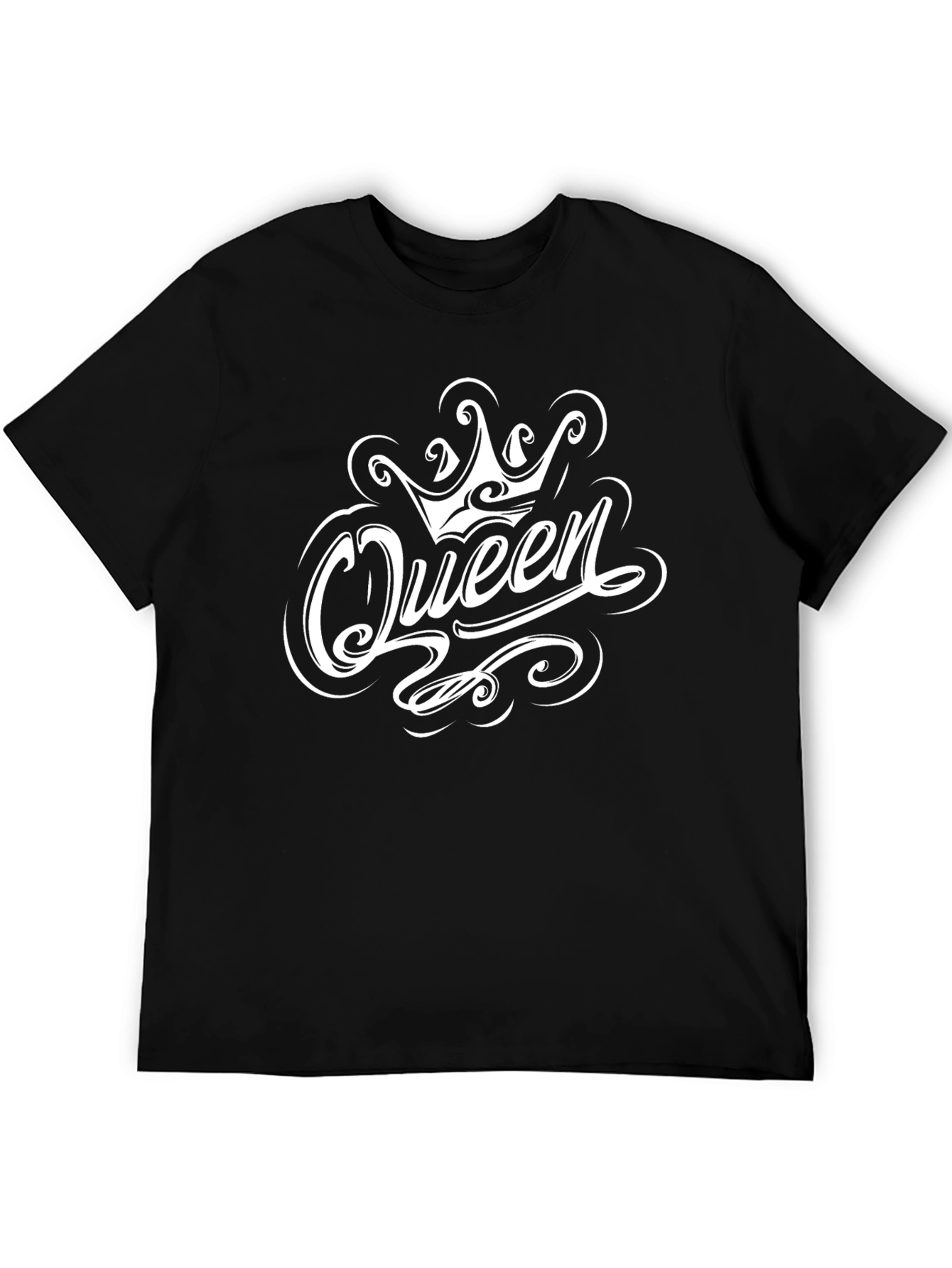 Queen Graphic Print Black T-Shirt