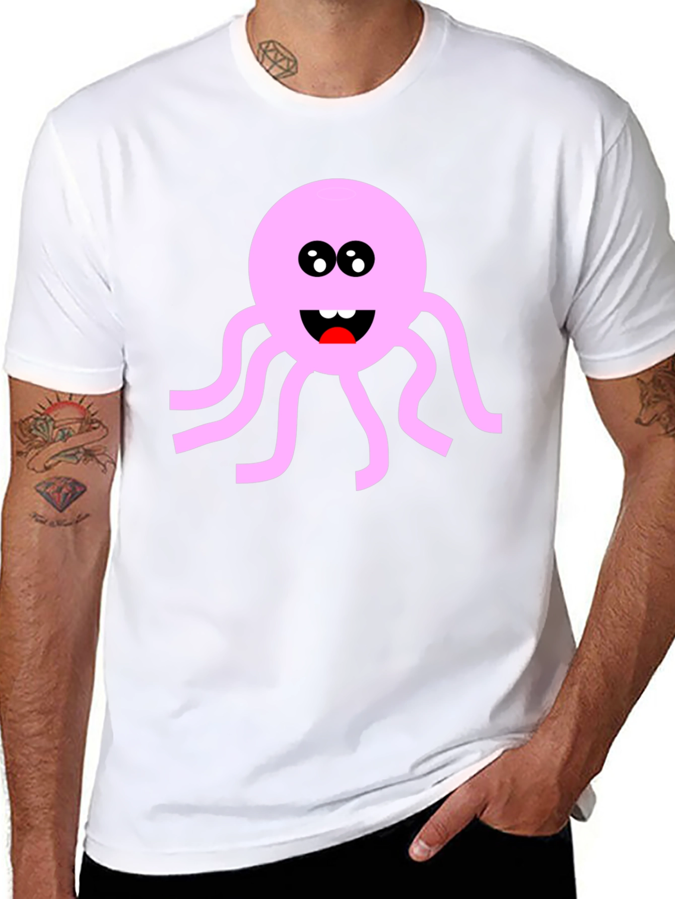 Pink Octopus Graphic T-Shirt - Fun & Unique!