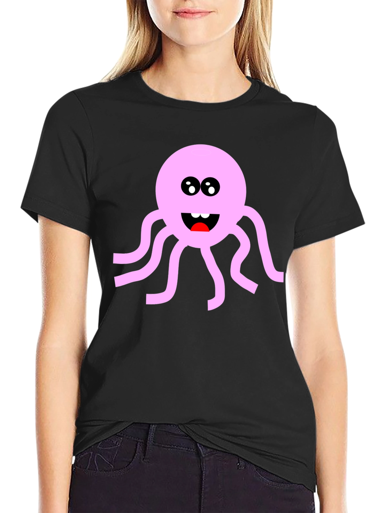 Pink Octopus Graphic T-Shirt - Fun & Unique!