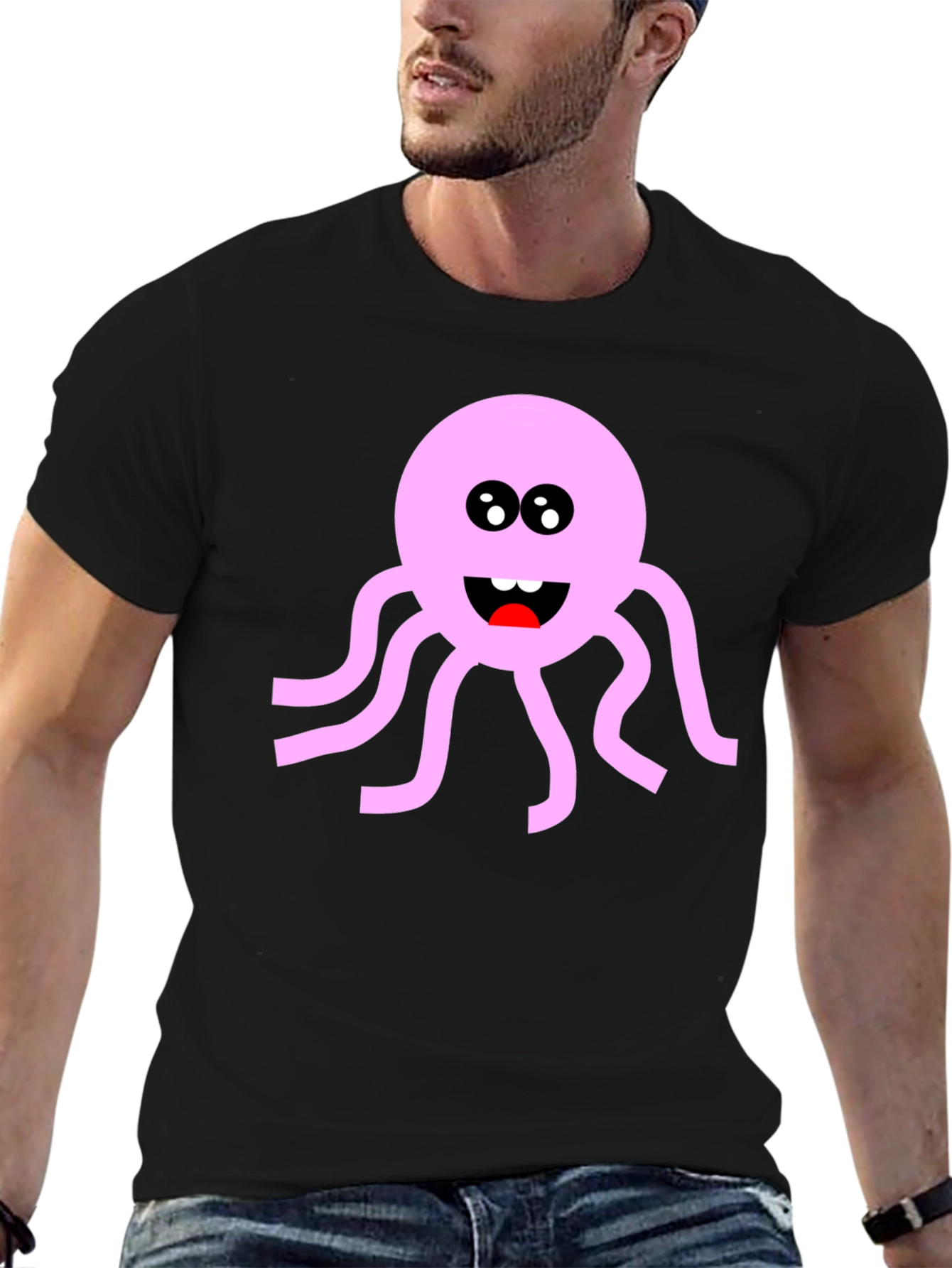 Pink Octopus Graphic T-Shirt - Fun & Unique!