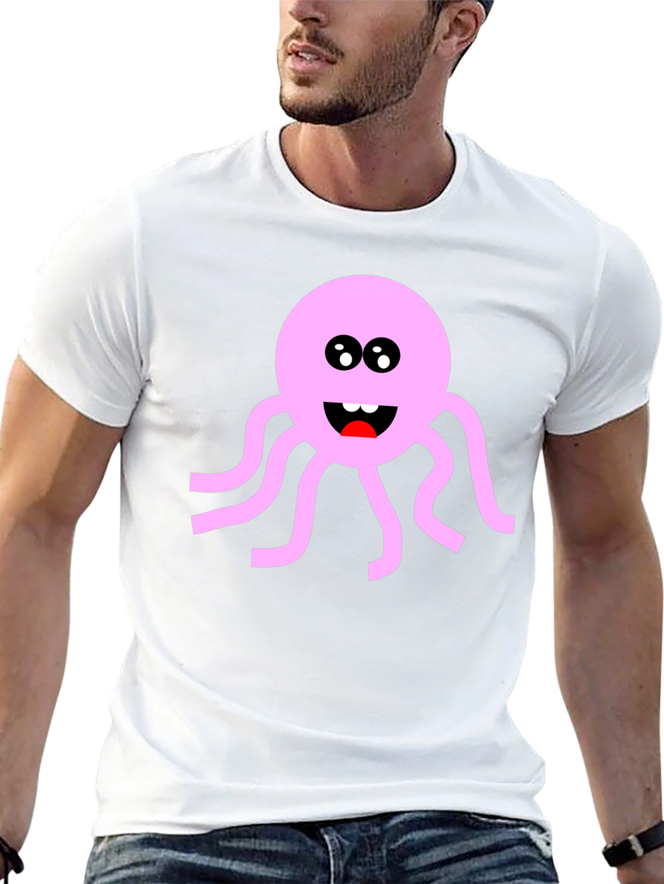 Pink Octopus Graphic T-Shirt - Fun & Unique!