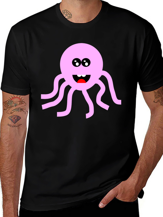 Pink Octopus Graphic T-Shirt - Fun & Unique!