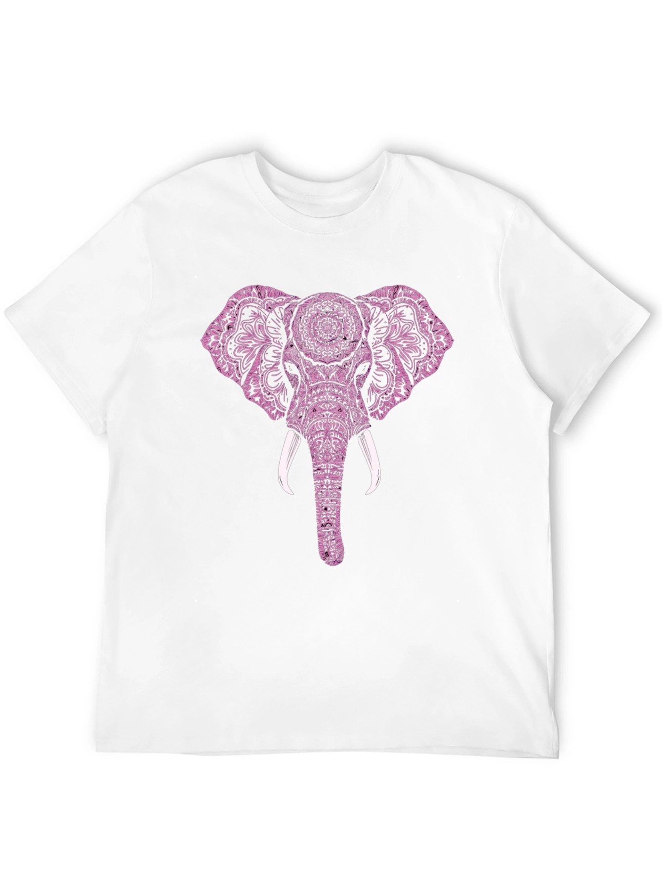 Elephant Mandala Graphic Tee - Black