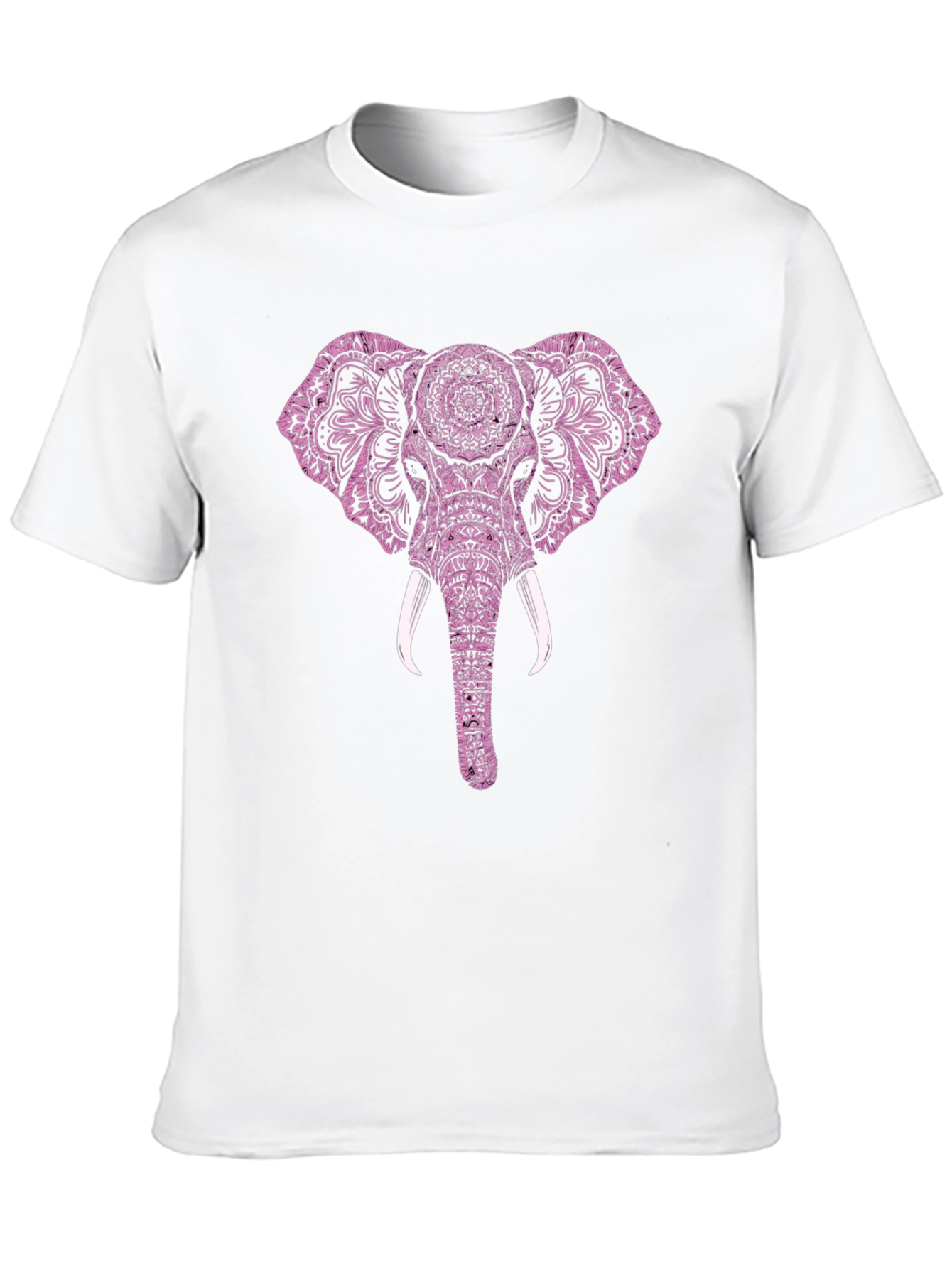 Elephant Mandala Graphic Tee - Black
