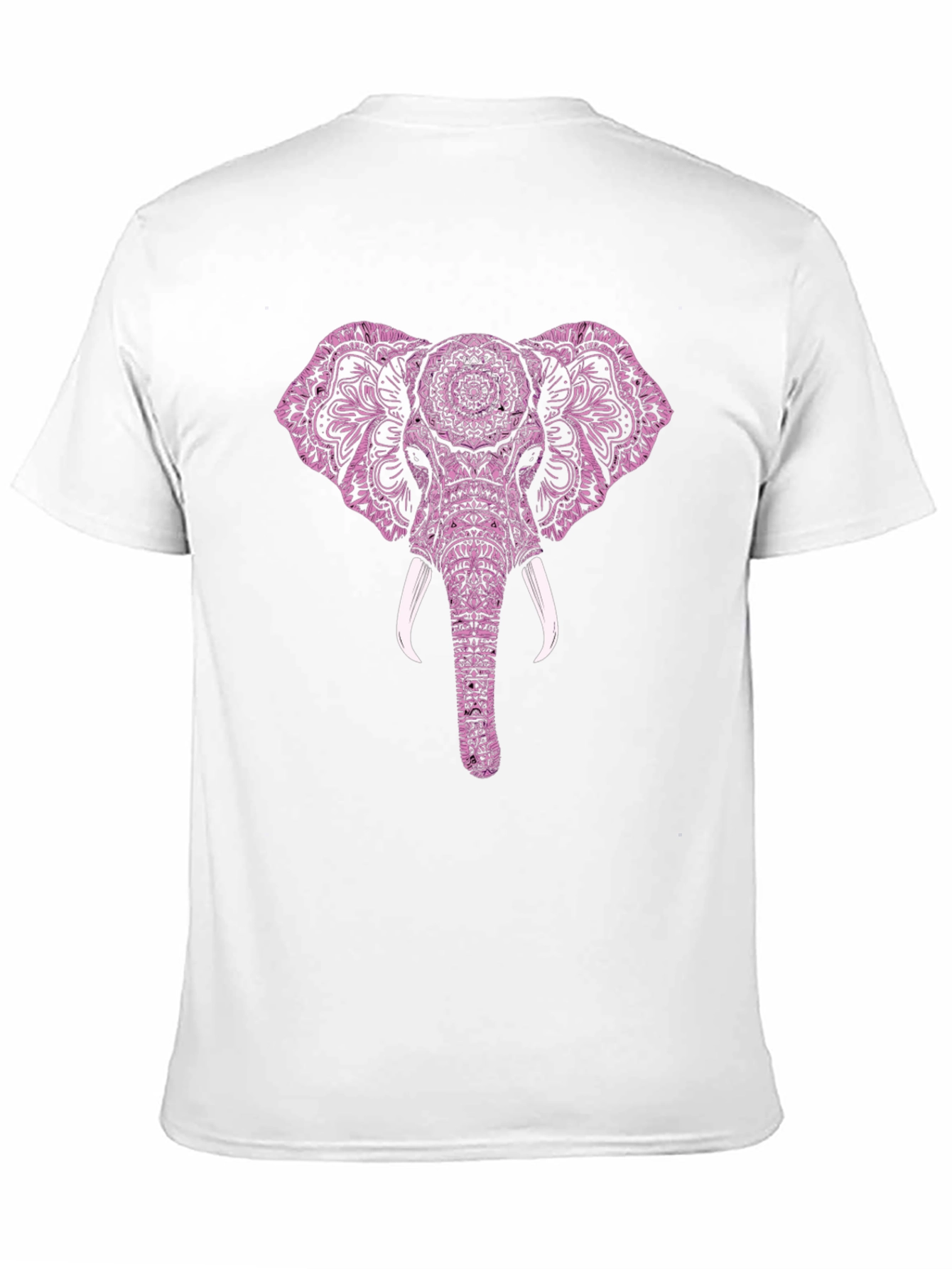 Elephant Mandala Graphic Tee - Black