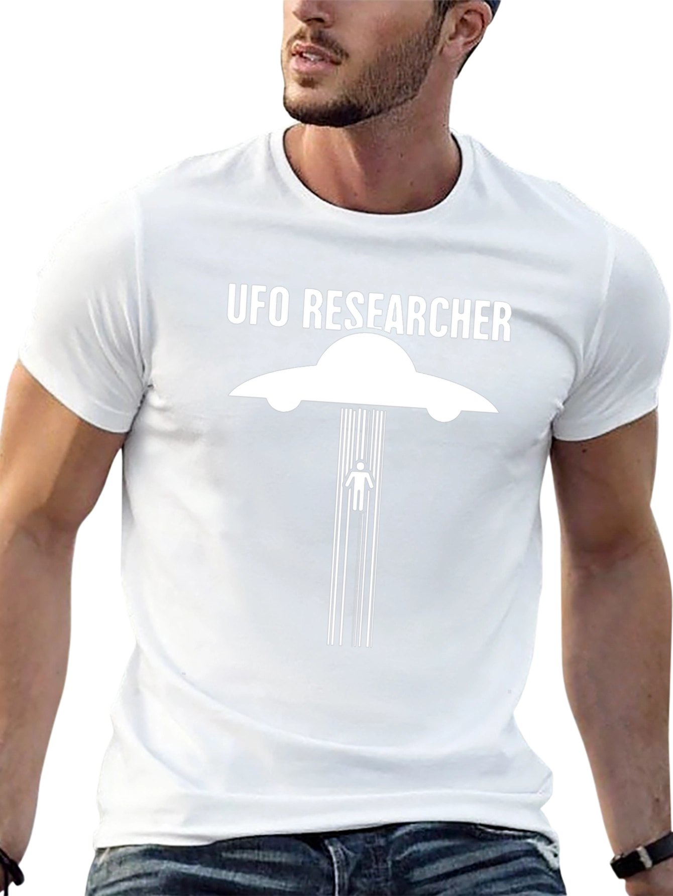 UFO Researcher T-Shirt - Sci-Fi Abduction Graphic Tee