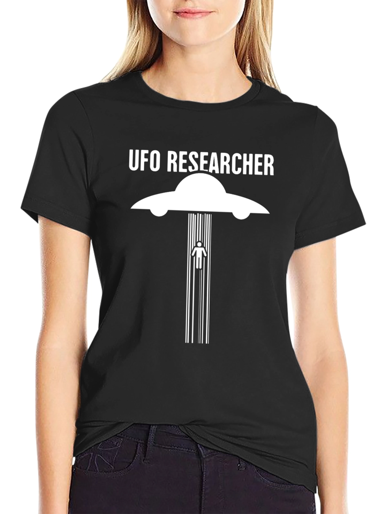 UFO Researcher T-Shirt - Sci-Fi Abduction Graphic Tee