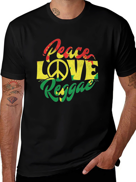 Peace Love Reggae Graphic T-Shirt