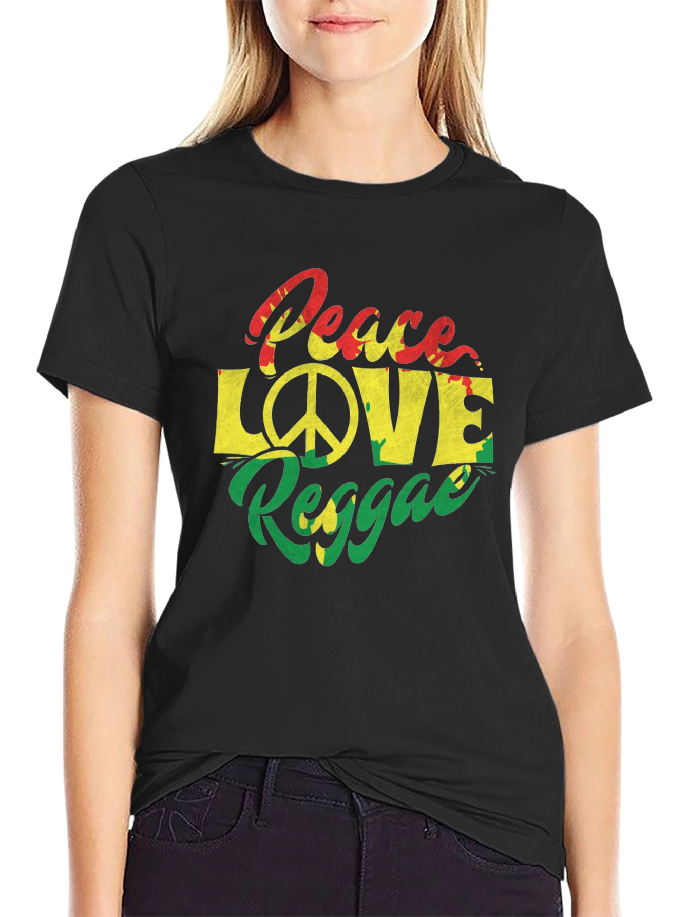 Peace Love Reggae Graphic T-Shirt