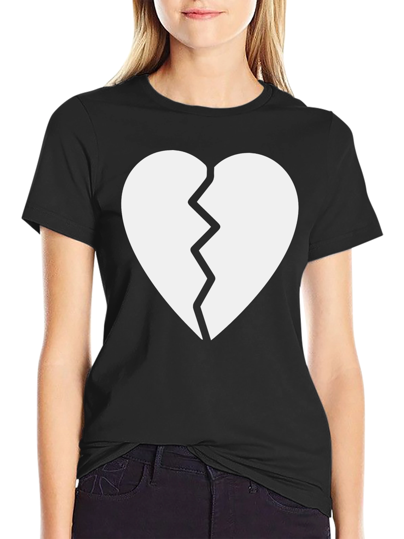 Broken Heart Graphic Tee - Trendy Casual Wear