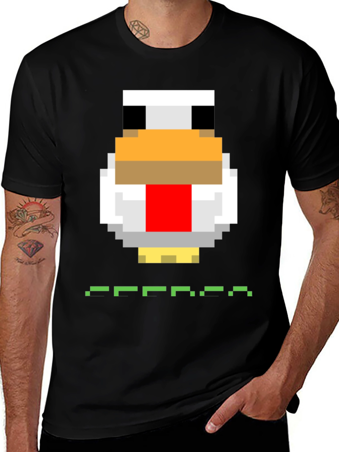Pixel Chicken Graphic T-Shirt - Quirky & Fun!