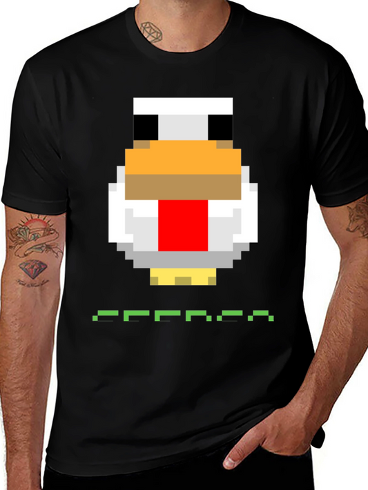 Pixel Chicken Graphic T-Shirt - Quirky & Fun!