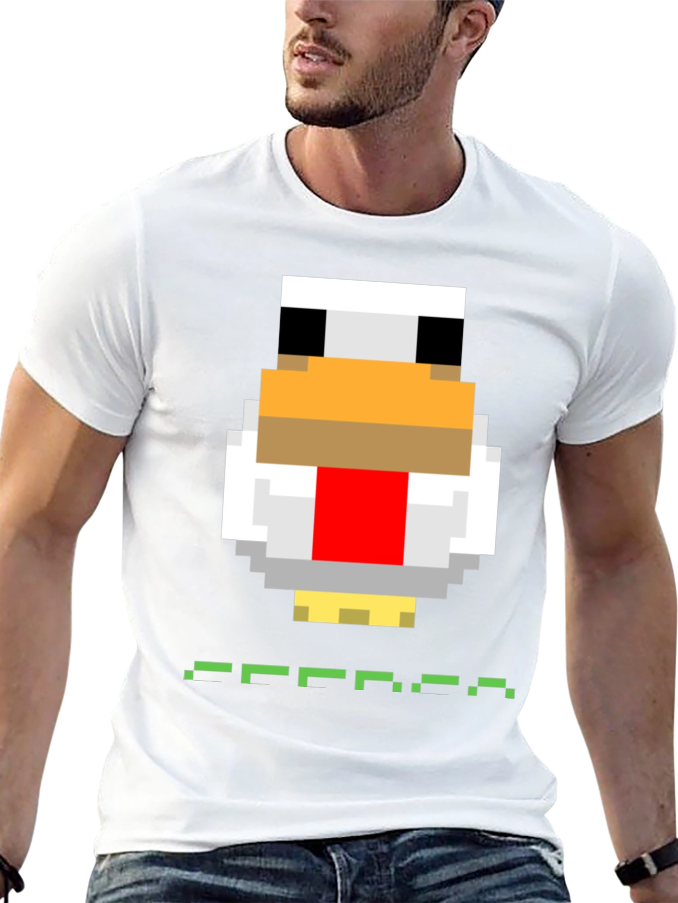 Pixel Chicken Graphic T-Shirt - Quirky & Fun!