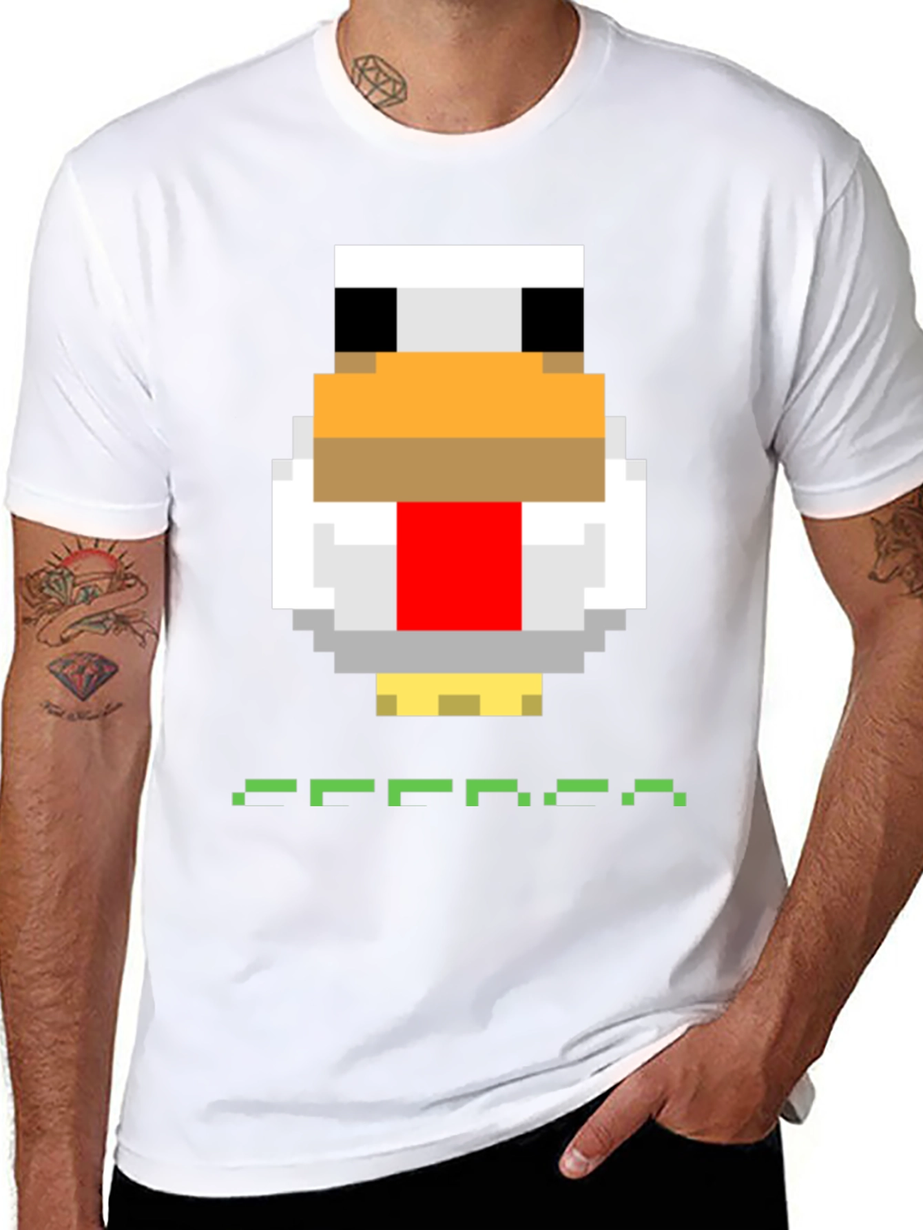 Pixel Chicken Graphic T-Shirt - Quirky & Fun!