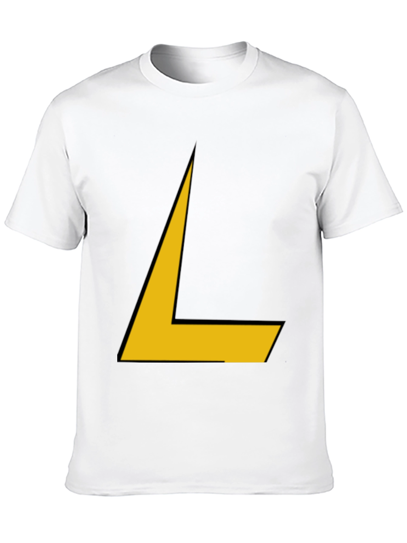 Geometric L Shape Graphic Tee - Bold Black Shirt